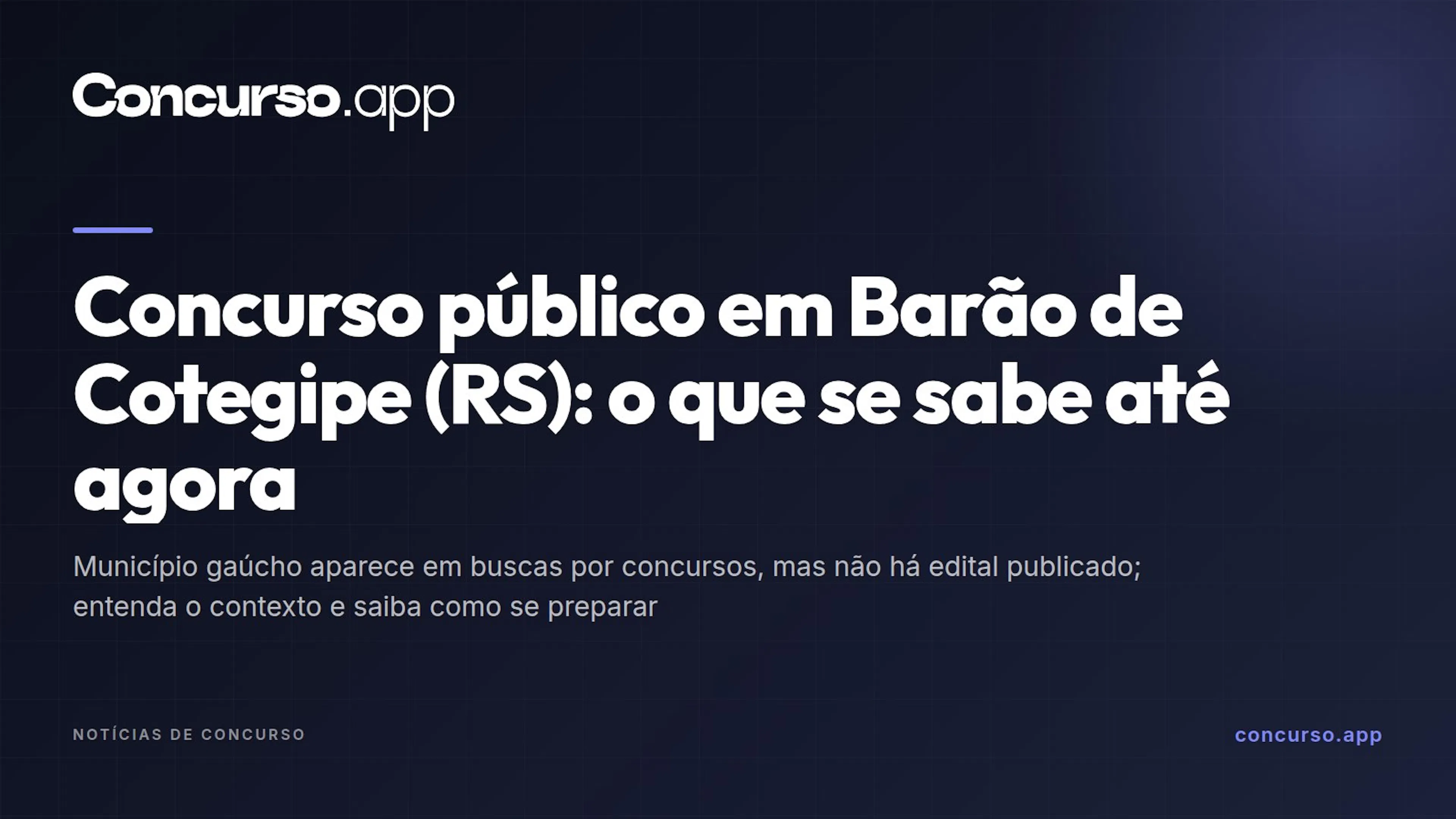 Concurso público em Barão de Cotegipe (RS): o que se sabe até agora
