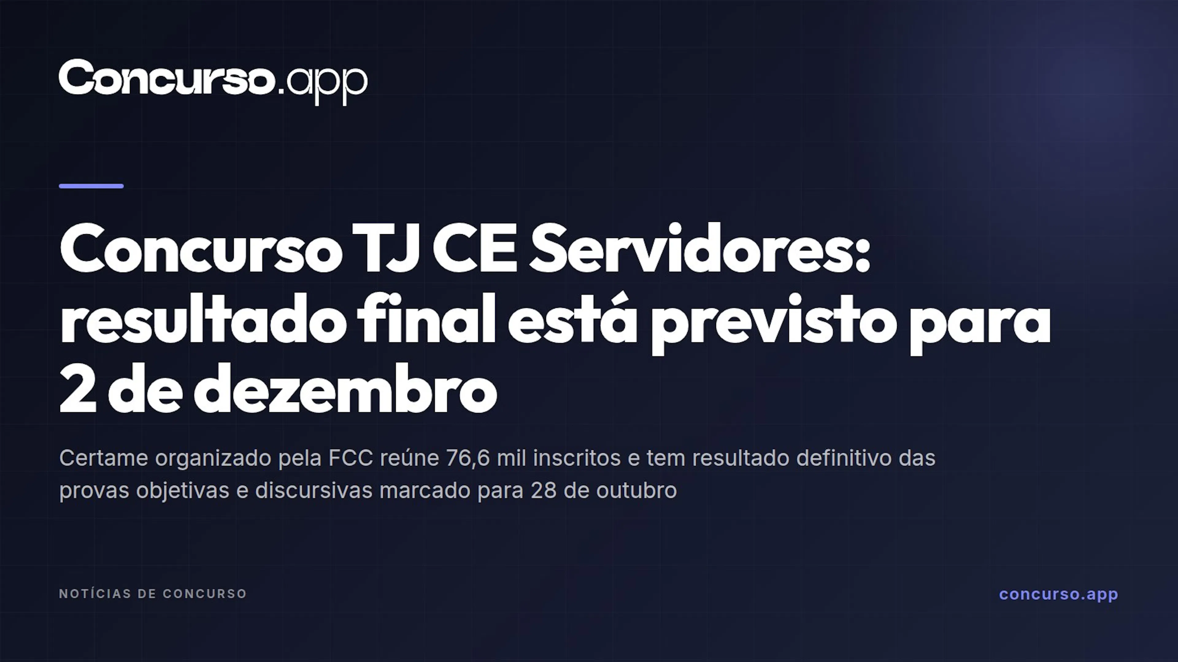 Concurso TJ CE Servidores: resultado final está previsto para 2 de dezembro