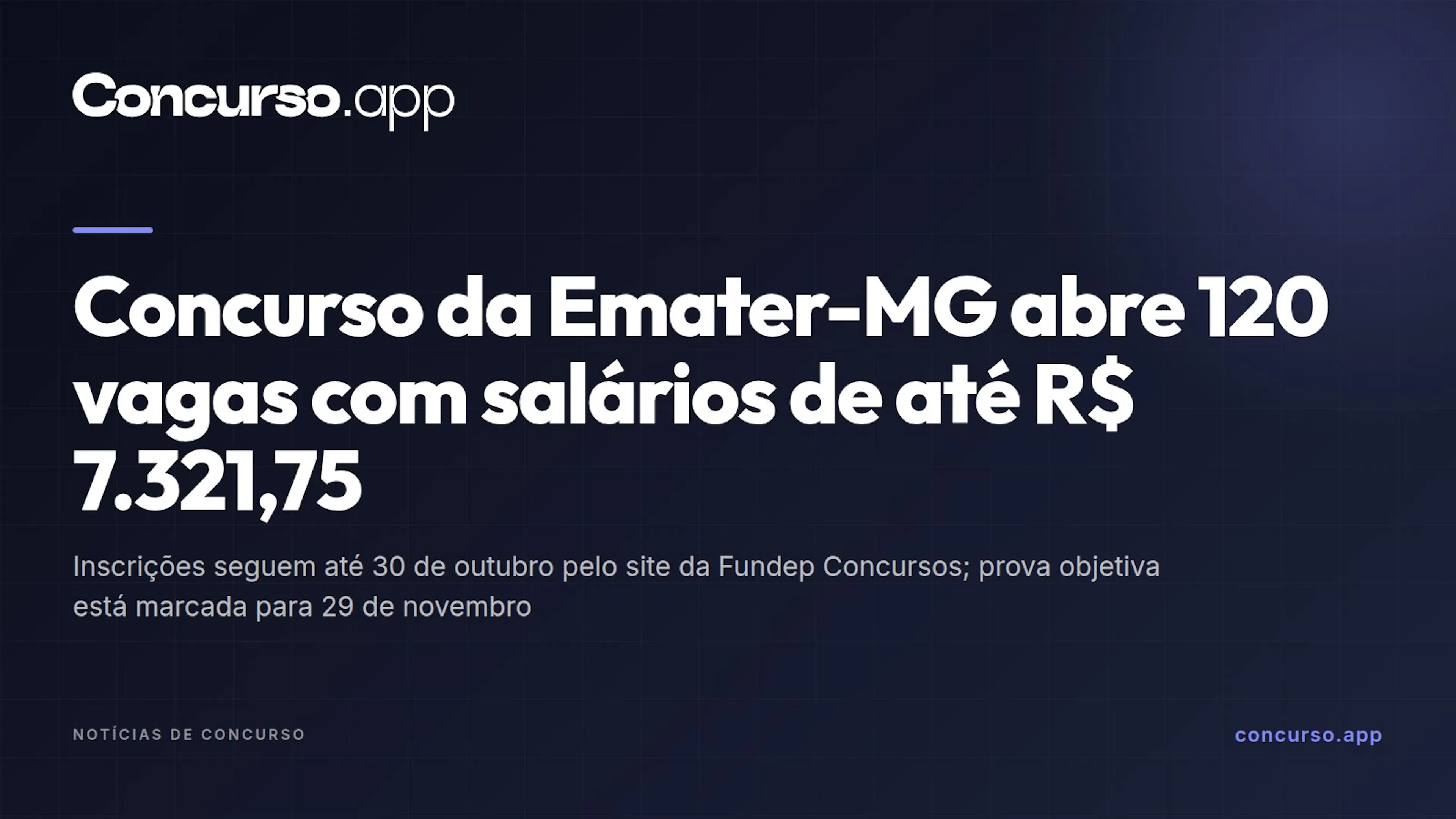 Concurso da Emater-MG abre 120 vagas com salários de até R$ 7.321,75