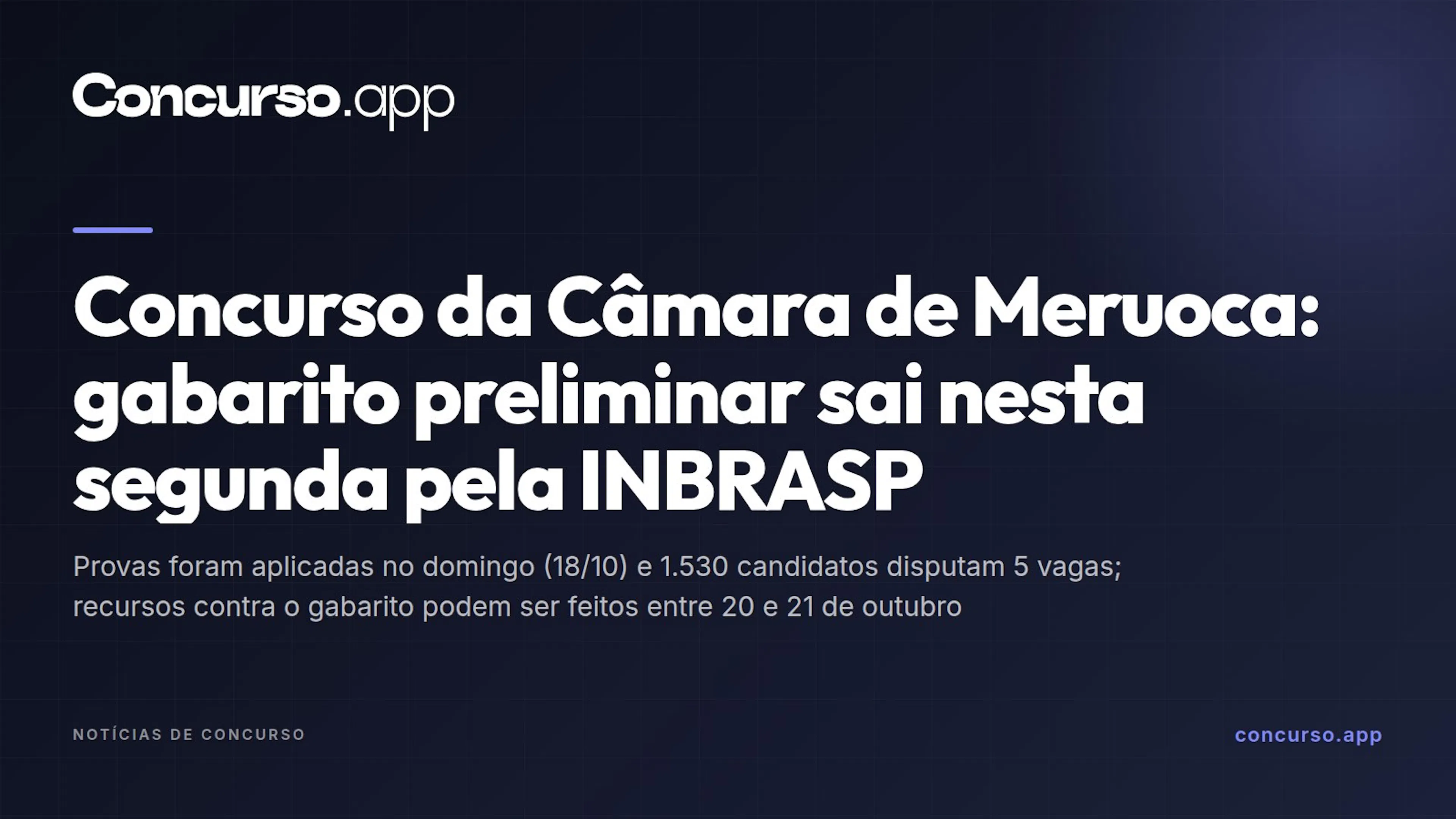 Concurso da Câmara de Meruoca: gabarito preliminar sai nesta segunda pela INBRASP