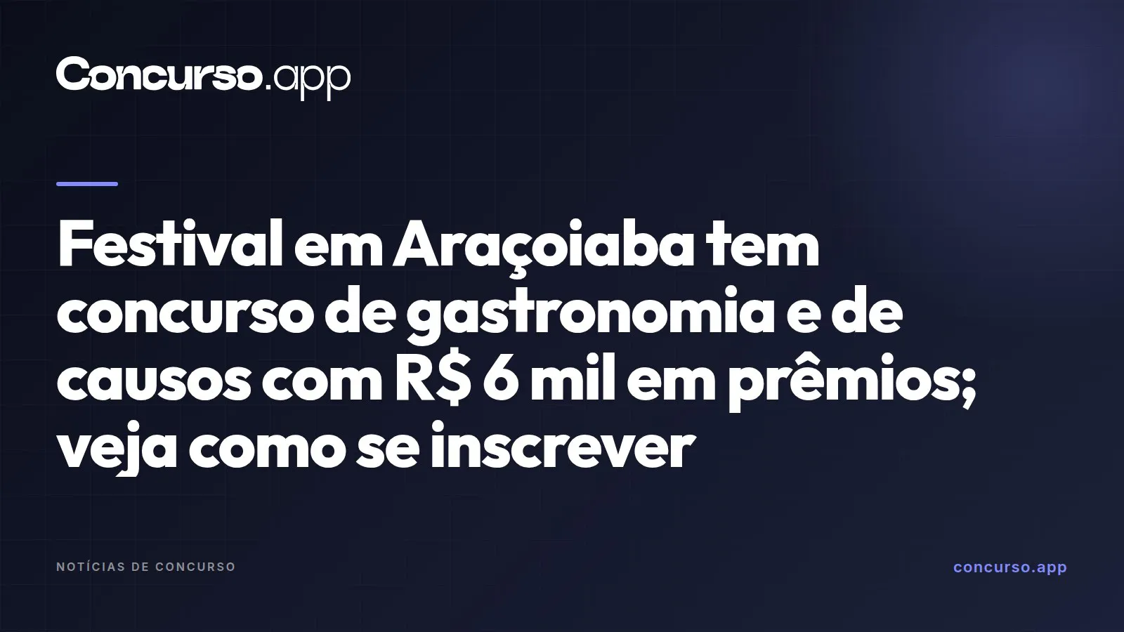 Festival em Araçoiaba tem concurso de gastronomia e de causos com R$ 6 mil em prêmios; veja como se inscrever