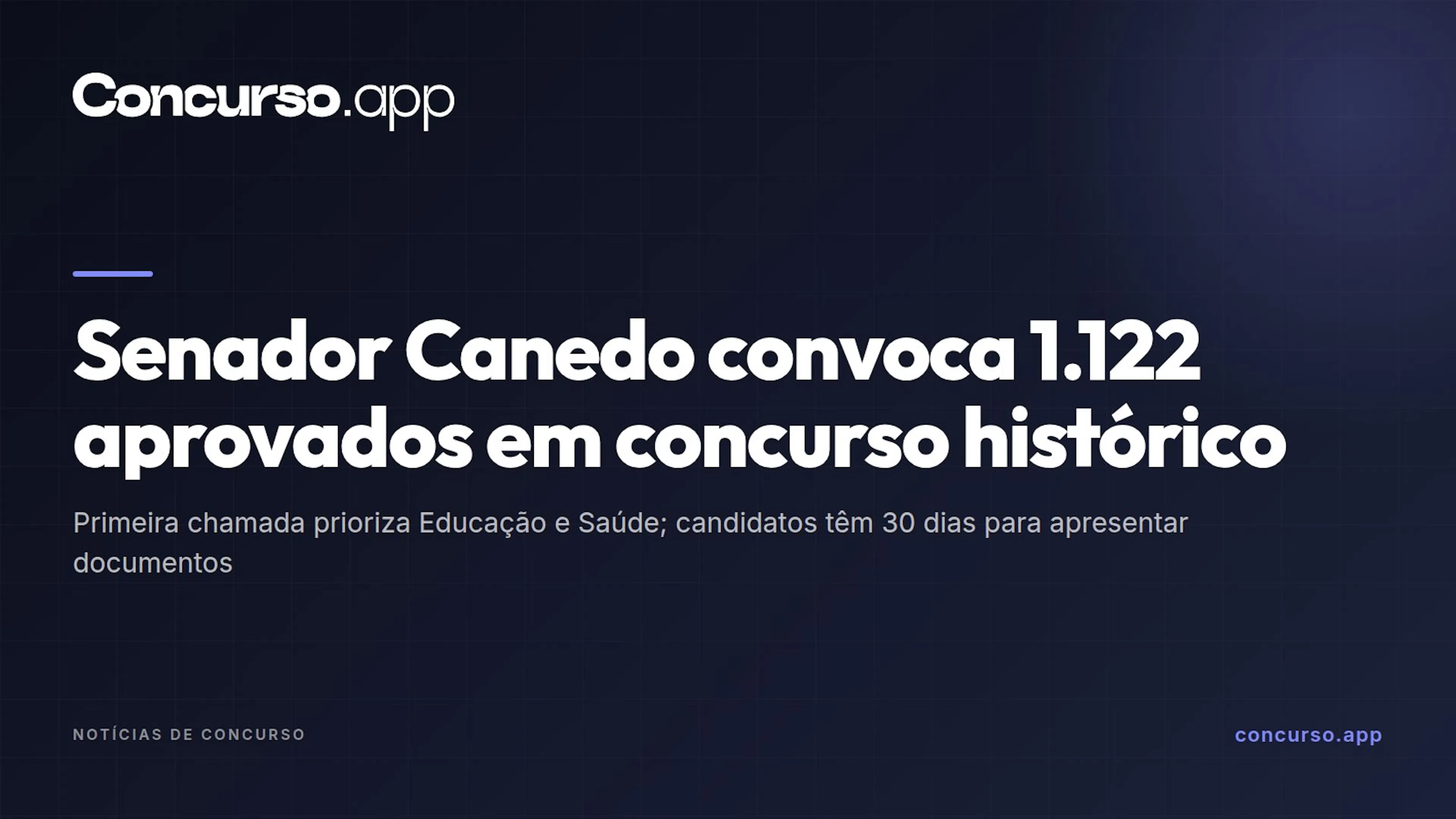 Senador Canedo convoca 1.122 aprovados em concurso histórico