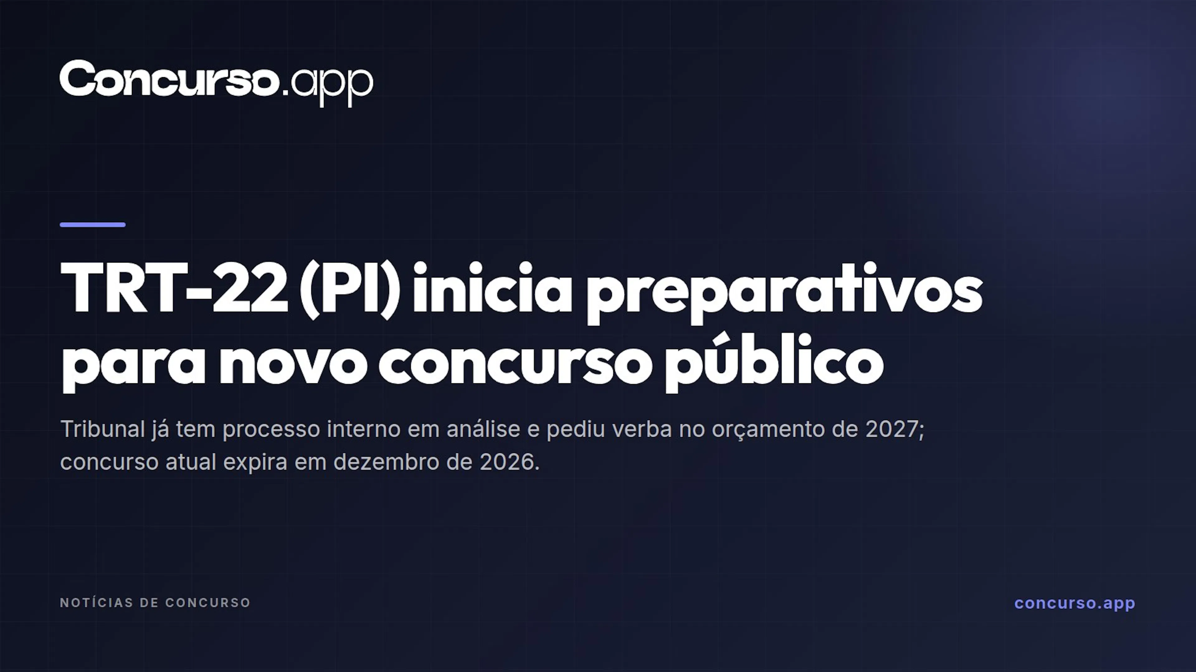 TRT-22 (PI) inicia preparativos para novo concurso público