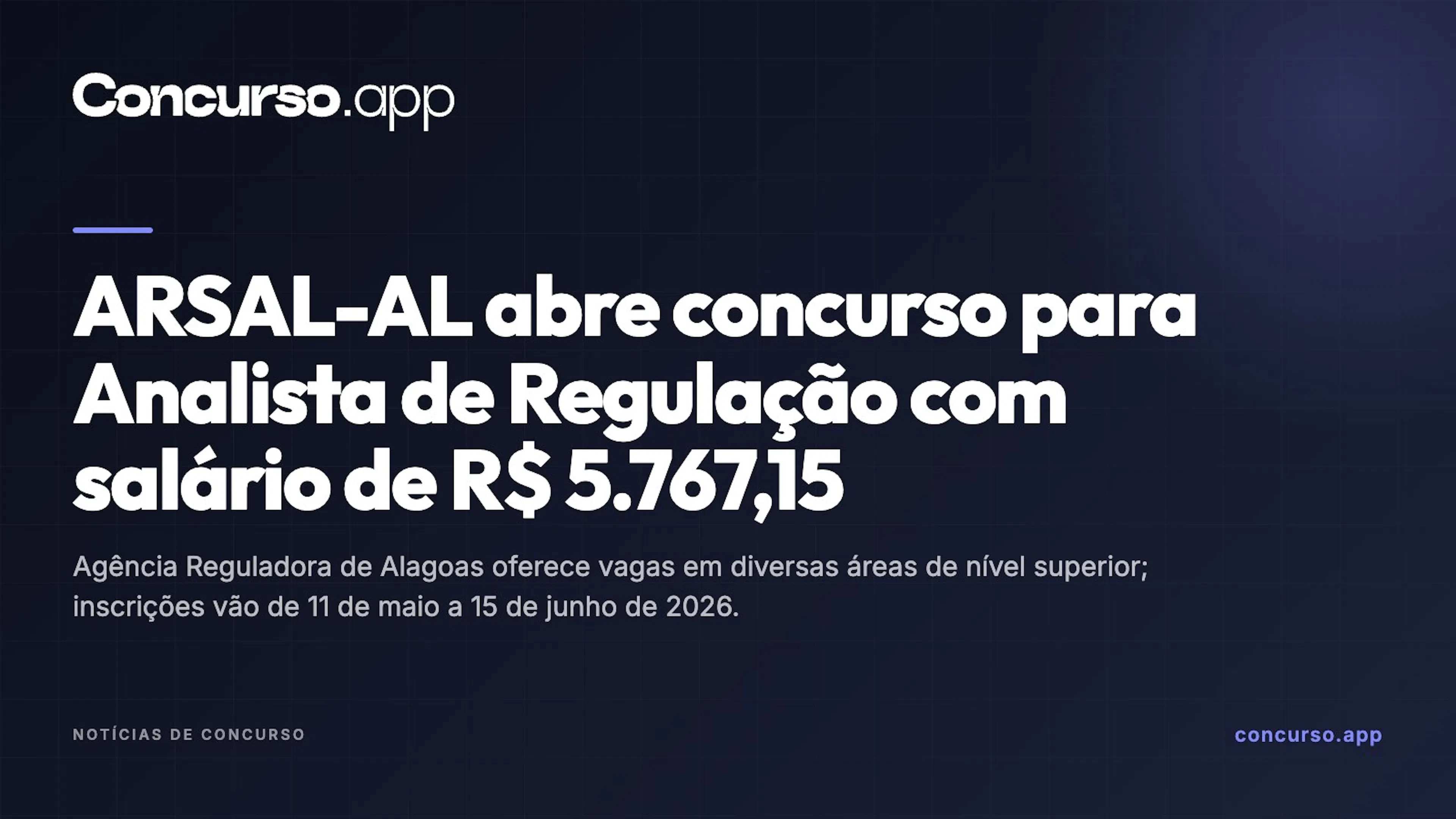 ARSAL-AL abre concurso para Analista de Regulação com salário de R$ 5.767,15