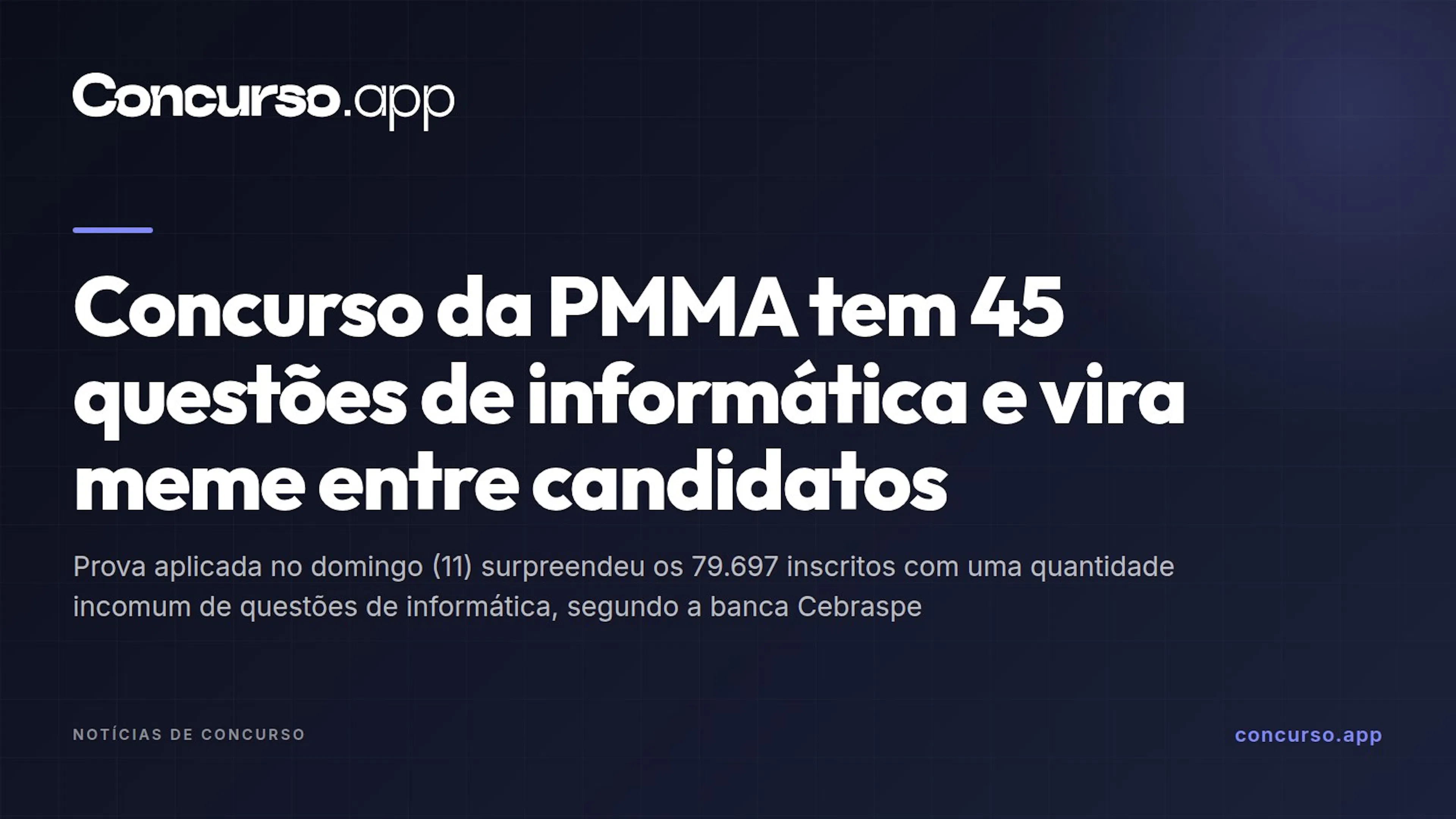 Concurso da PMMA tem 45 questões de informática e vira meme entre candidatos