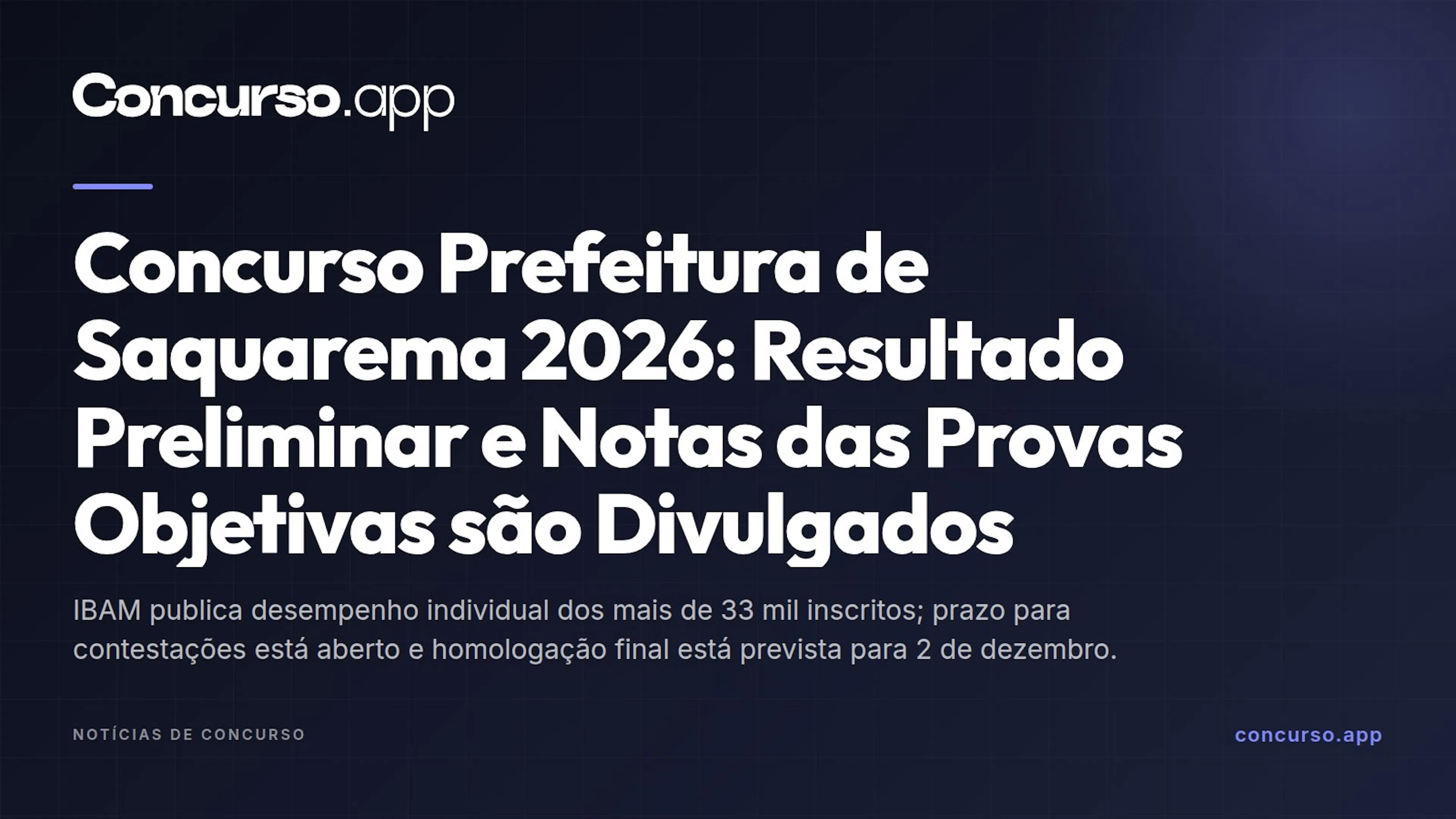 Concurso Prefeitura de Saquarema 2026: Resultado Preliminar e Notas das Provas Objetivas são Divulgados