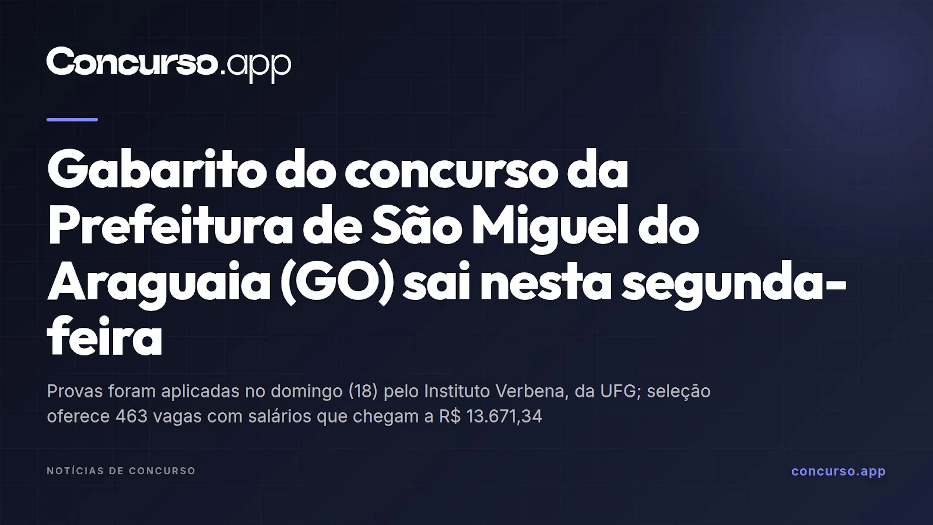 Gabarito do concurso da Prefeitura de São Miguel do Araguaia (GO) sai nesta segunda-feira