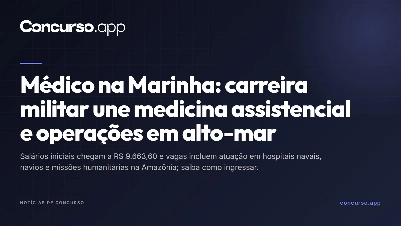 Médico na Marinha: carreira militar une medicina assistencial e operações em alto-mar