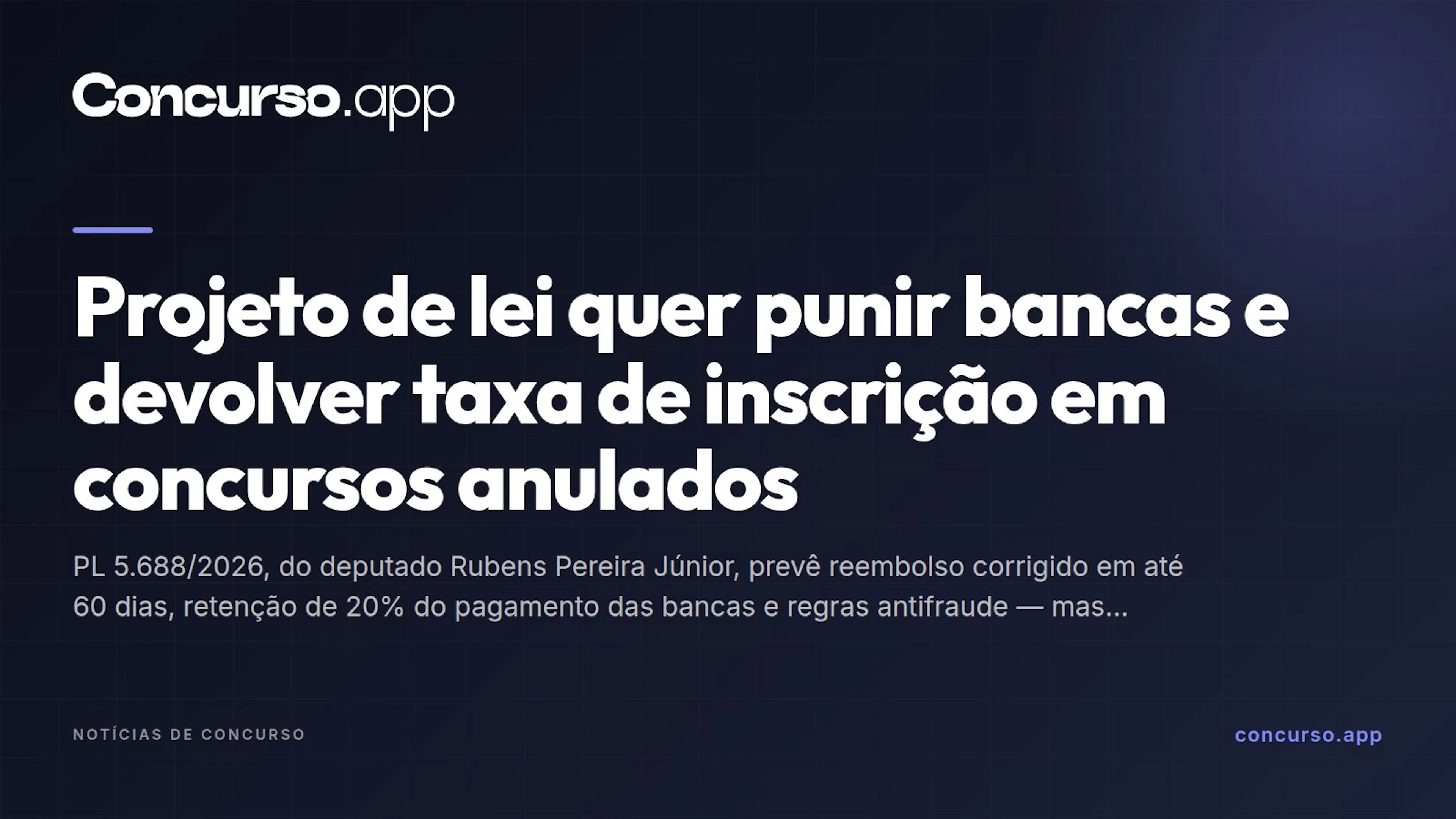 Projeto de lei quer punir bancas e devolver taxa de inscrição em concursos anulados