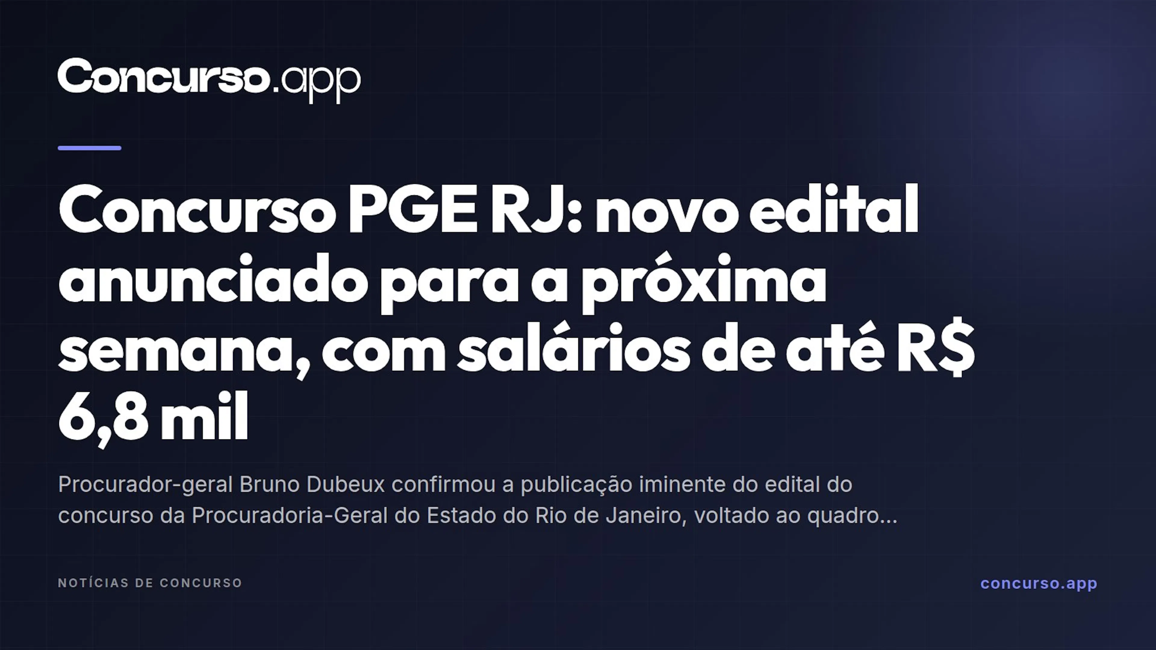 Concurso PGE RJ: novo edital anunciado para a próxima semana, com salários de até R$ 6,8 mil