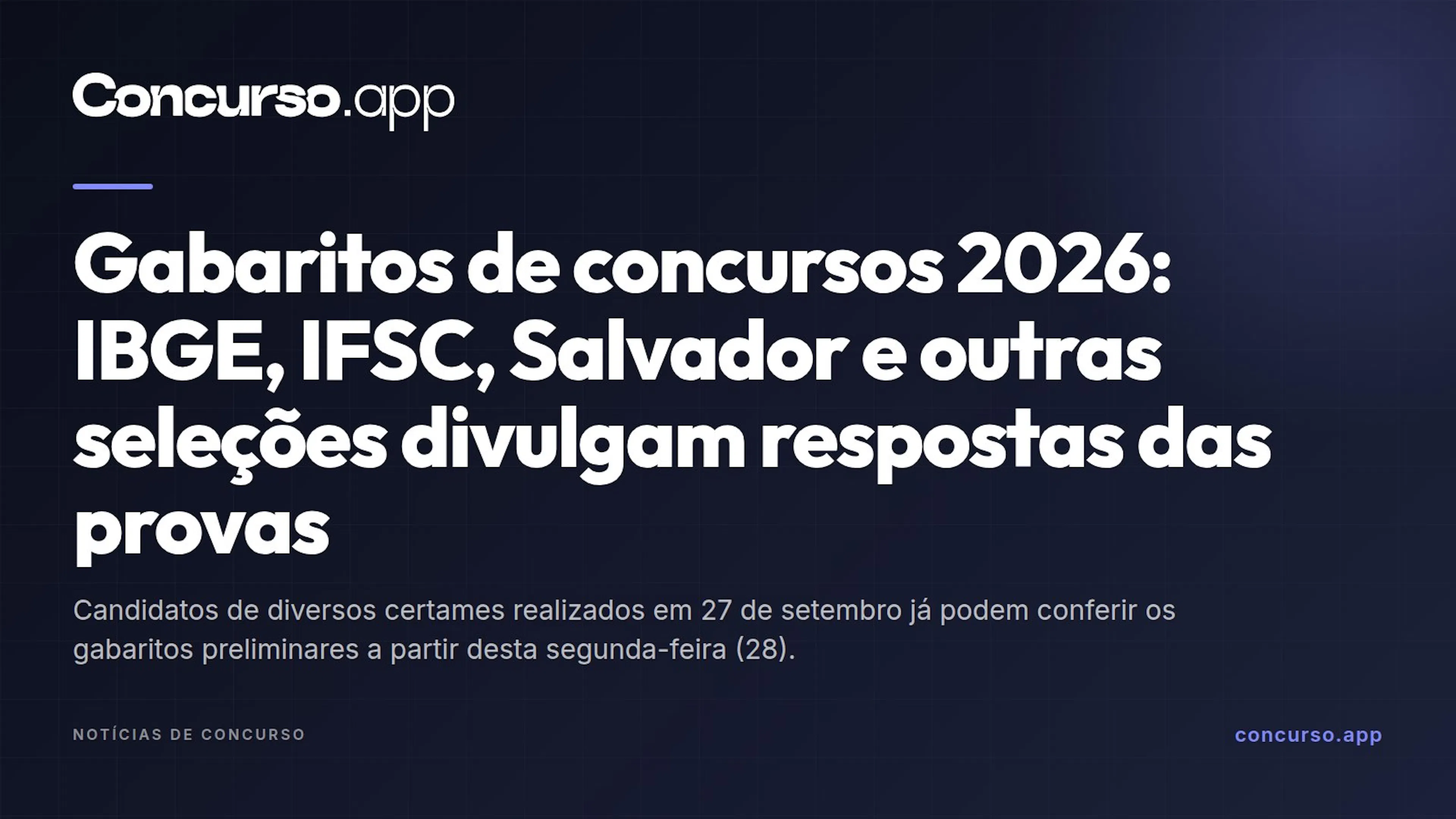 Gabaritos de concursos 2026: IBGE, IFSC, Salvador e outras seleções divulgam respostas das provas