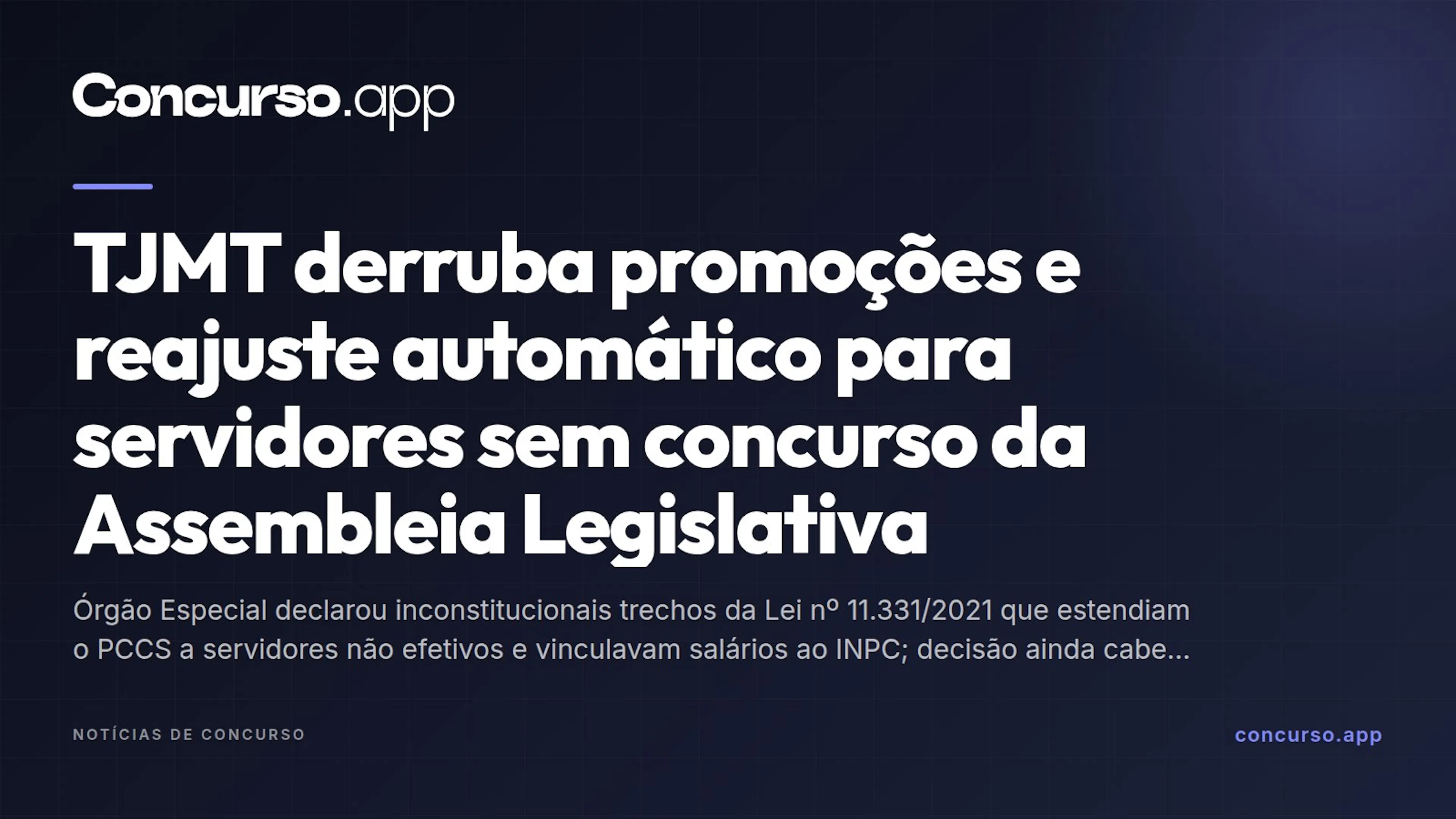 TJMT derruba promoções e reajuste automático para servidores sem concurso da Assembleia Legislativa