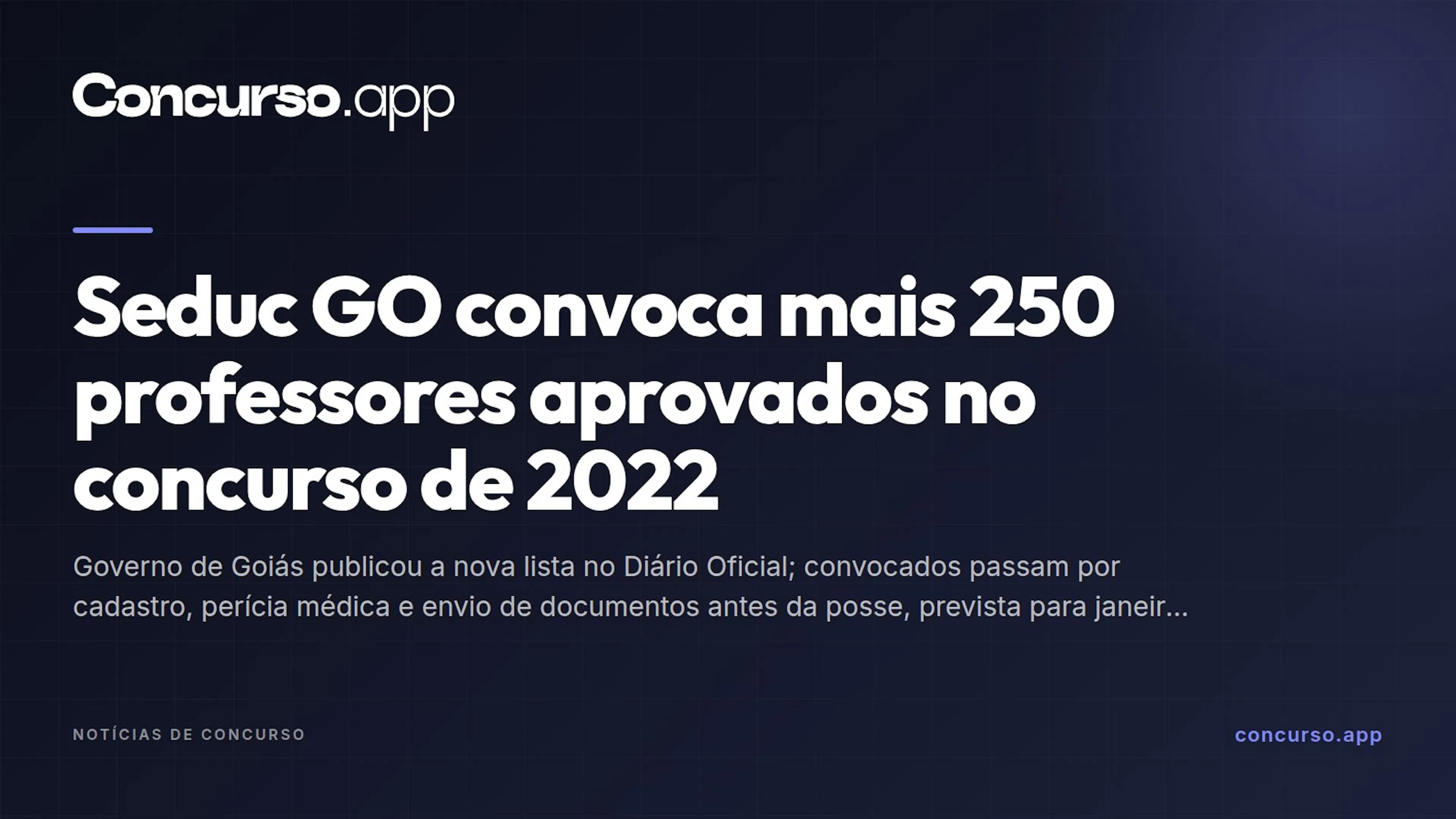 Seduc GO convoca mais 250 professores aprovados no concurso de 2022