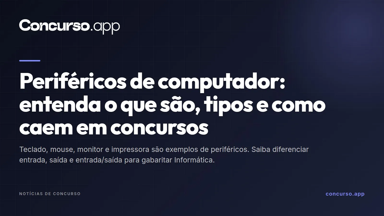 Periféricos de computador: entenda o que são, tipos e como caem em concursos