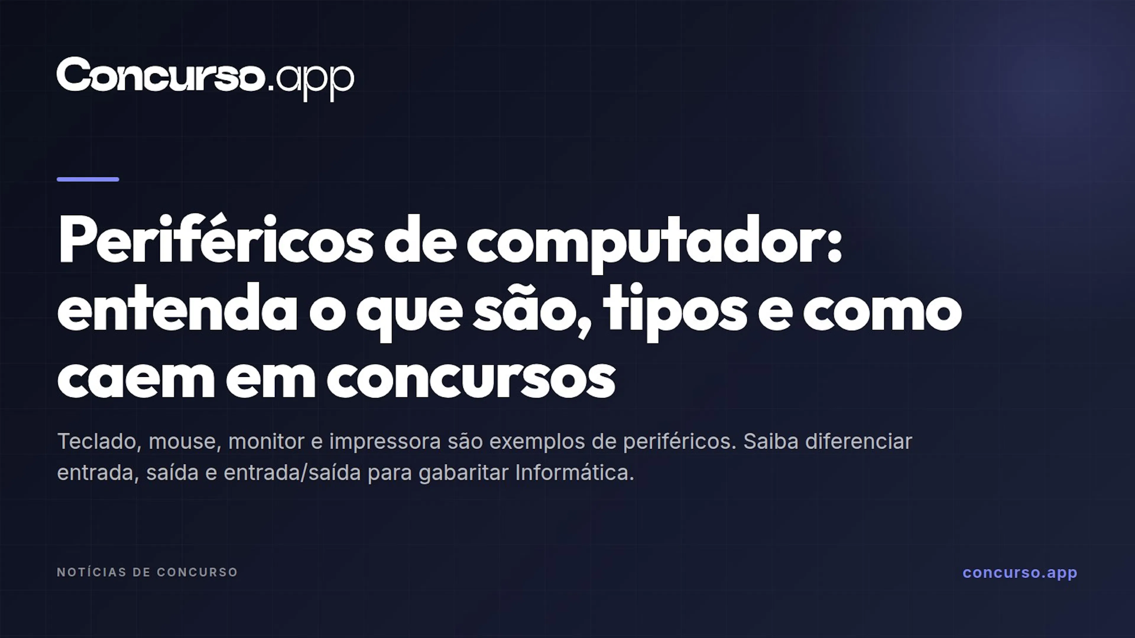 Periféricos de computador: entenda o que são, tipos e como caem em concursos