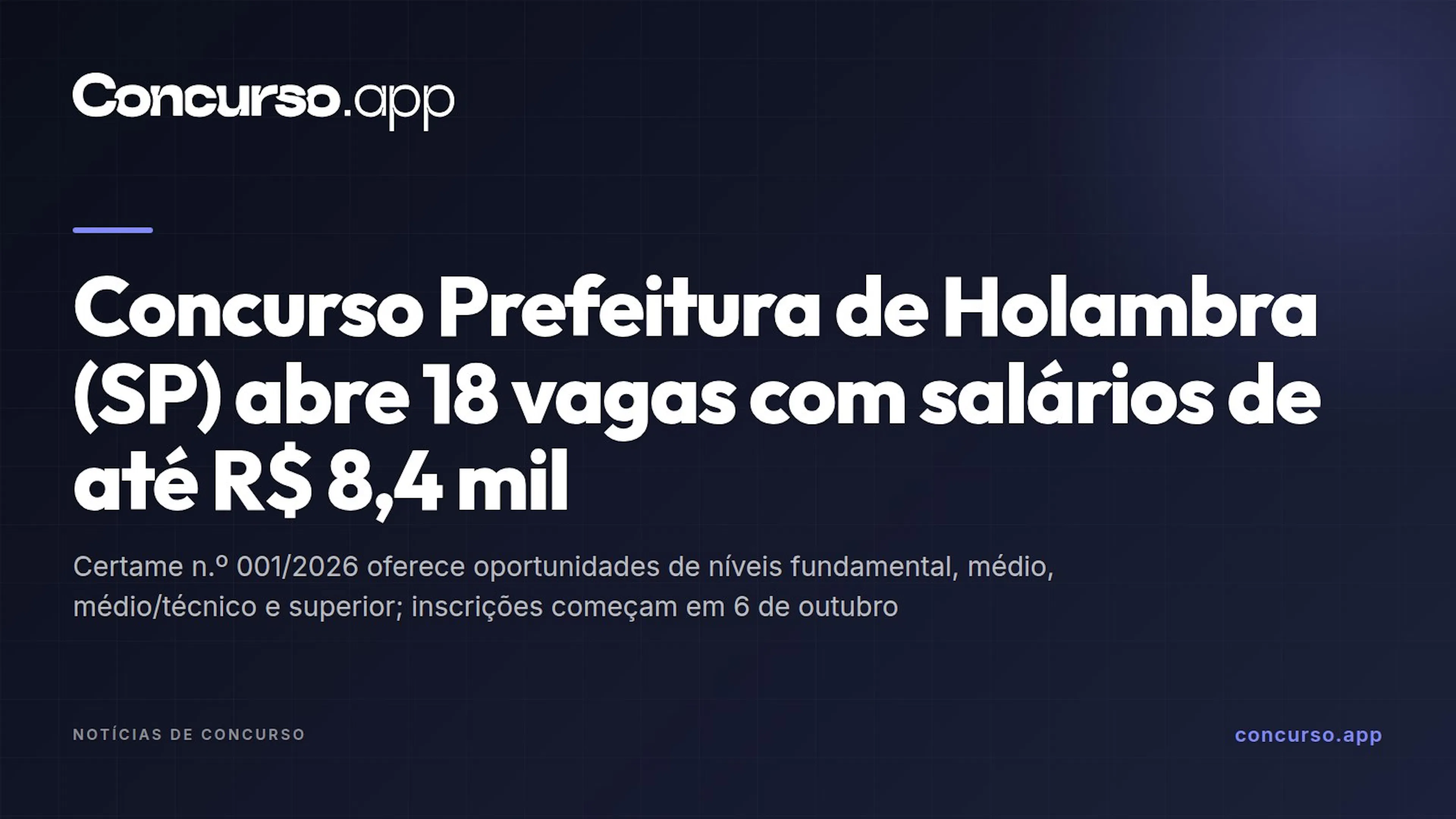Concurso Prefeitura de Holambra (SP) abre 18 vagas com salários de até R$ 8,4 mil