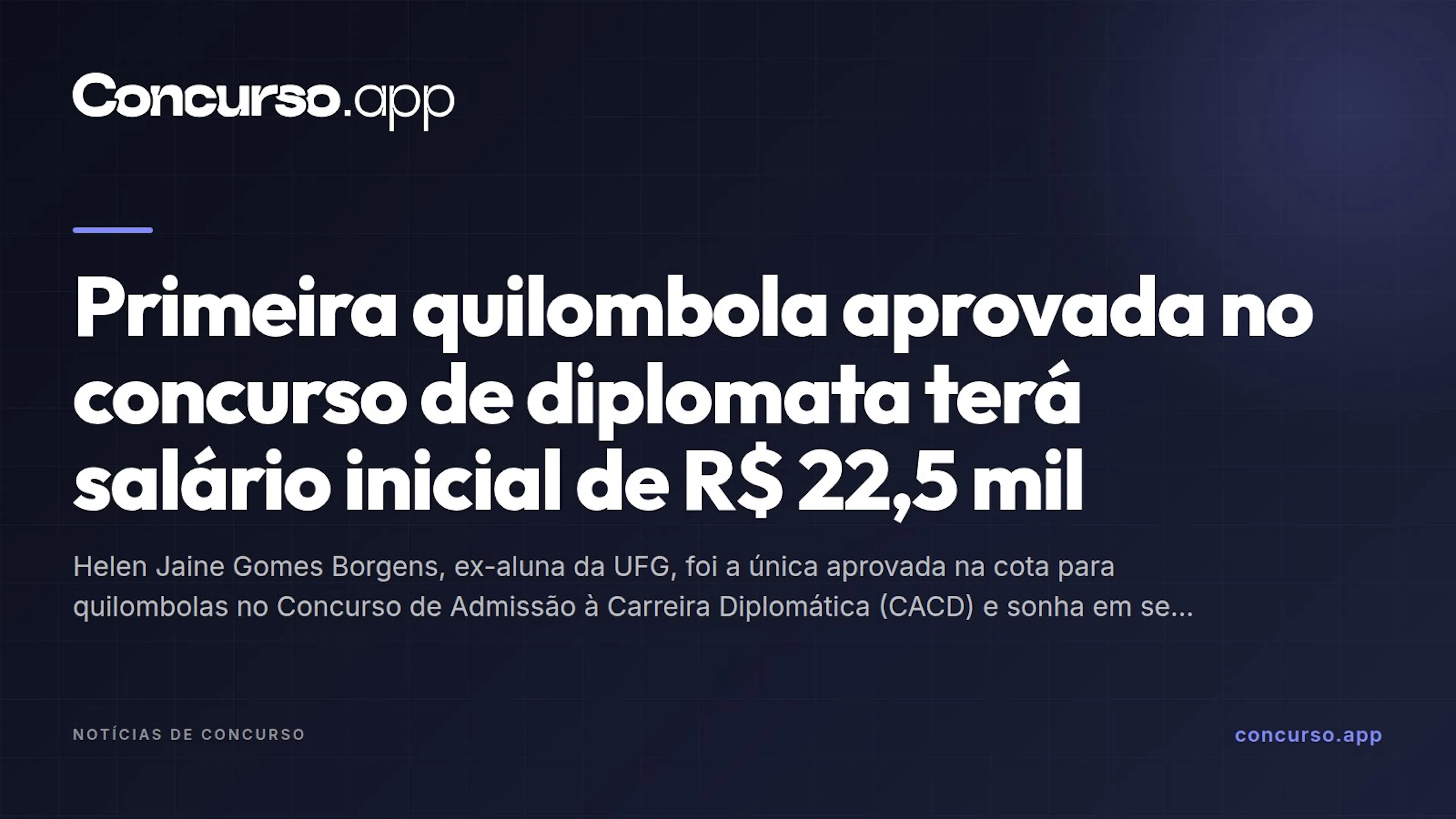 Primeira quilombola aprovada no concurso de diplomata terá salário inicial de R$ 22,5 mil