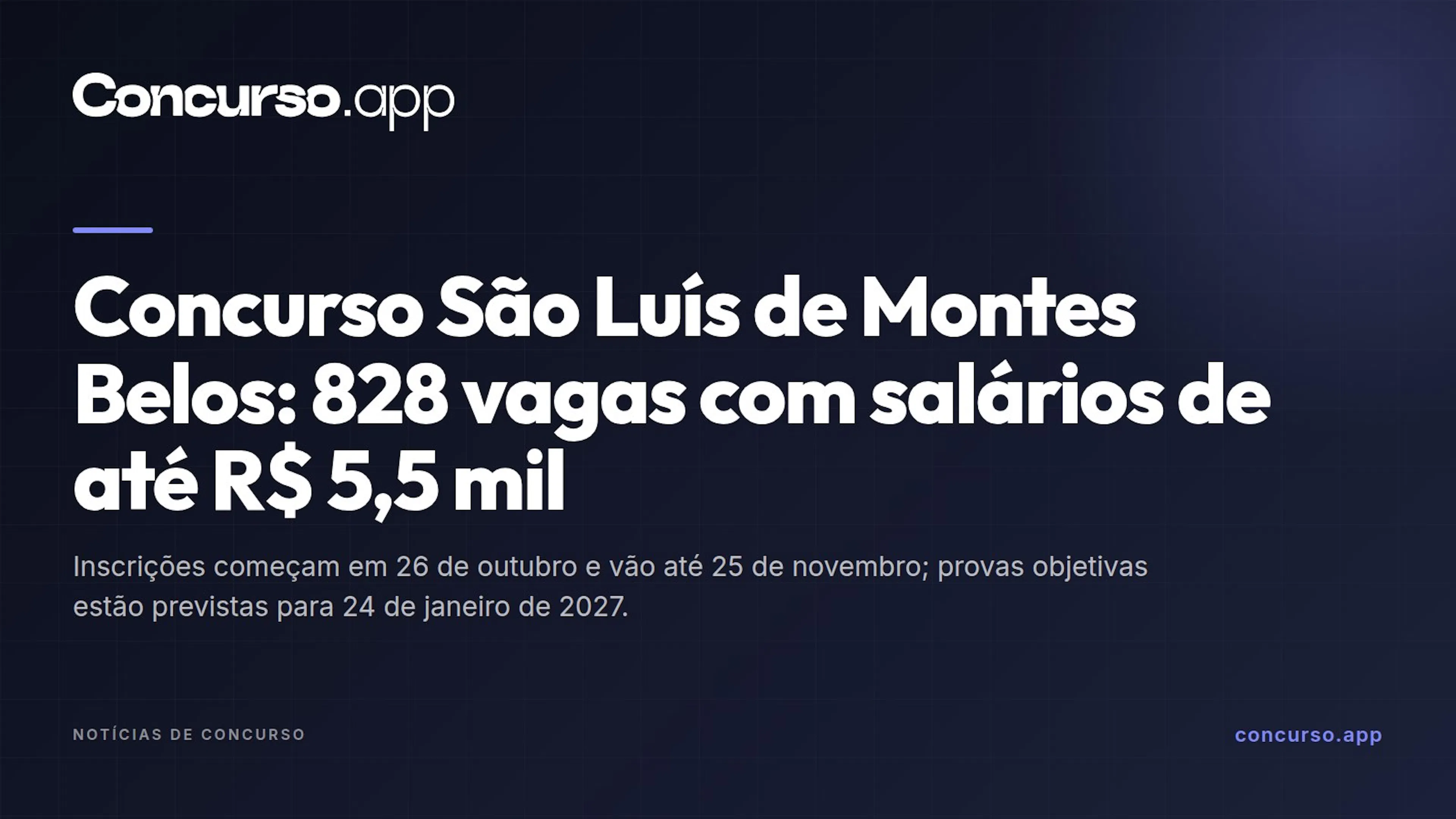 Concurso São Luís de Montes Belos: 828 vagas com salários de até R$ 5,5 mil