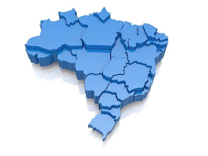Mapa do Brasil, onde tem a cobertura Vivo Móvel