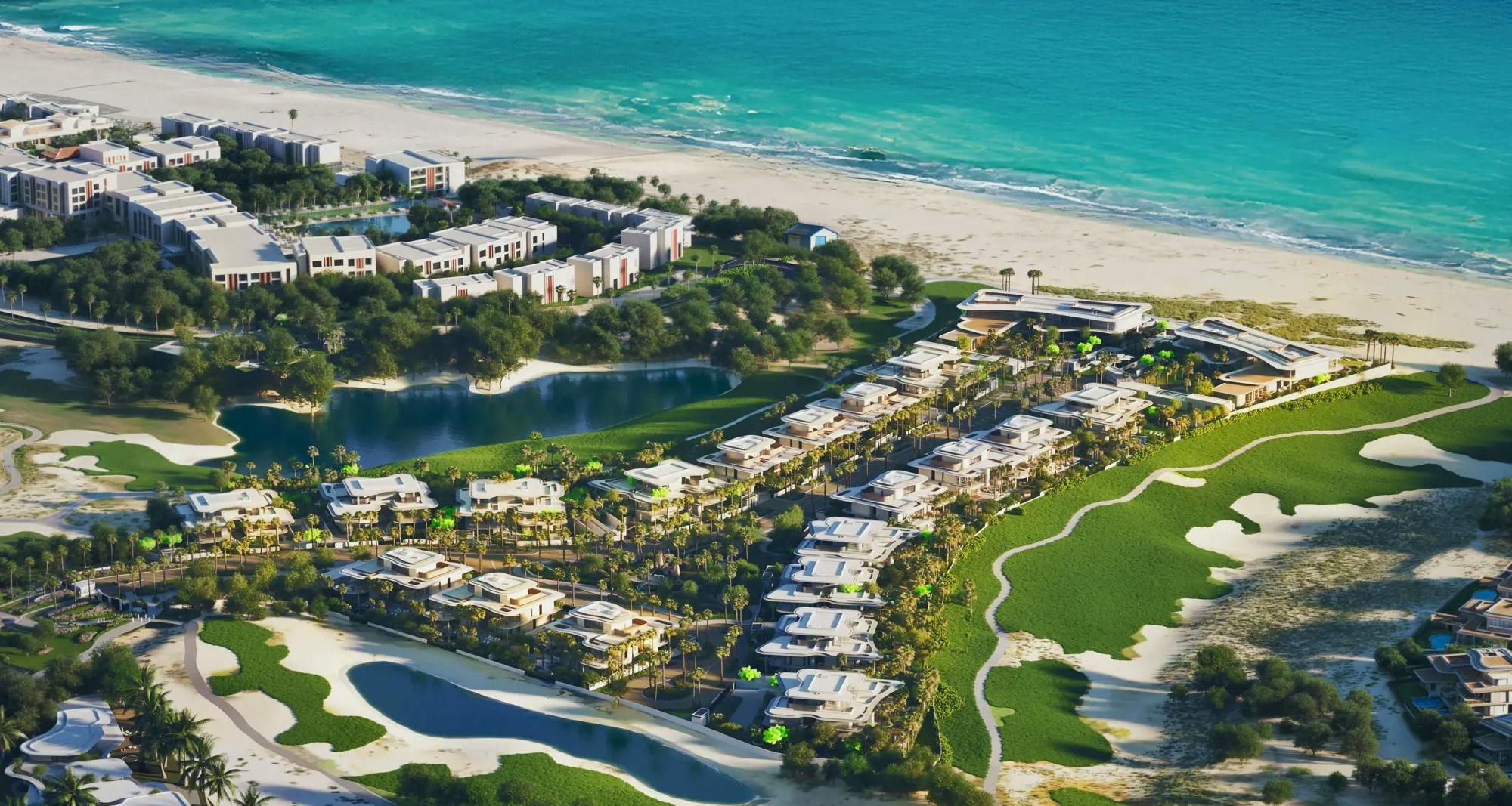 Abu Dhabi Aldar Saadiyat Lagoons Aerial View