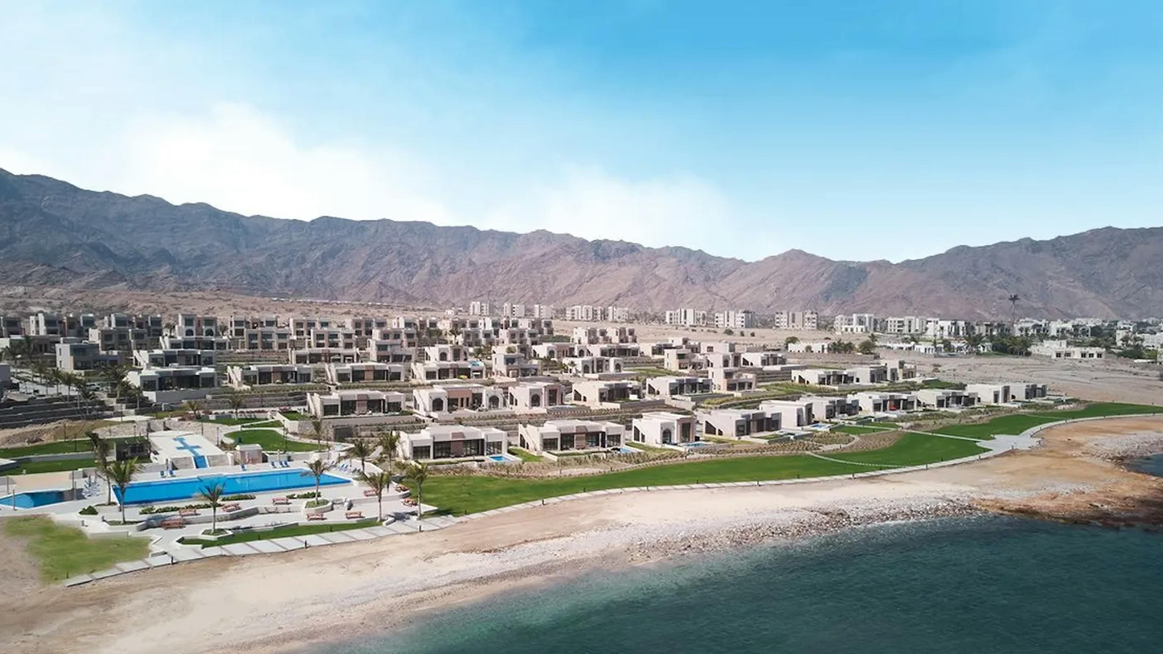 Oman Jebel Sifah The Beachfront Aerial View