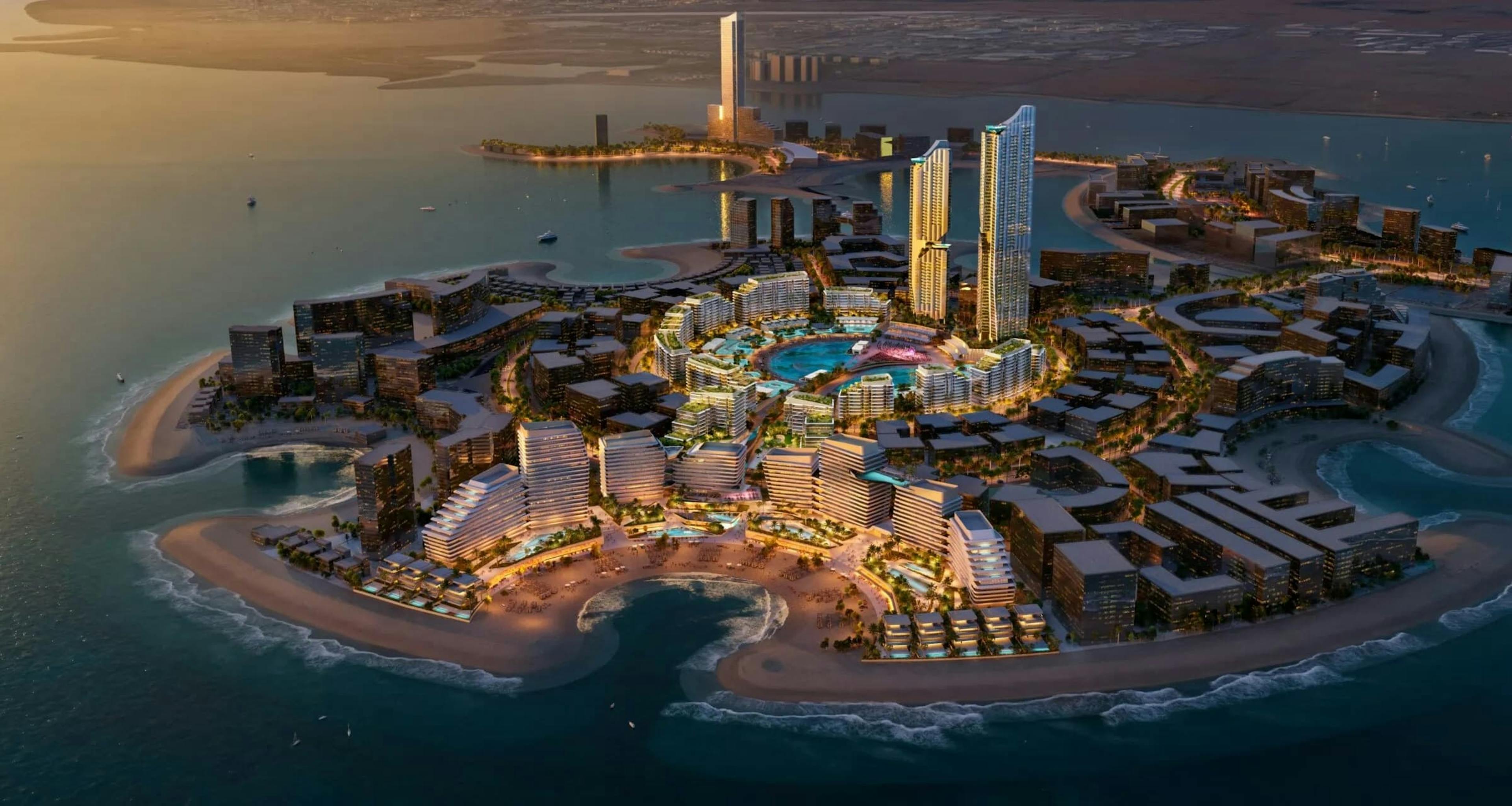 Al Marjan Island Fairmont Residences Aerial View