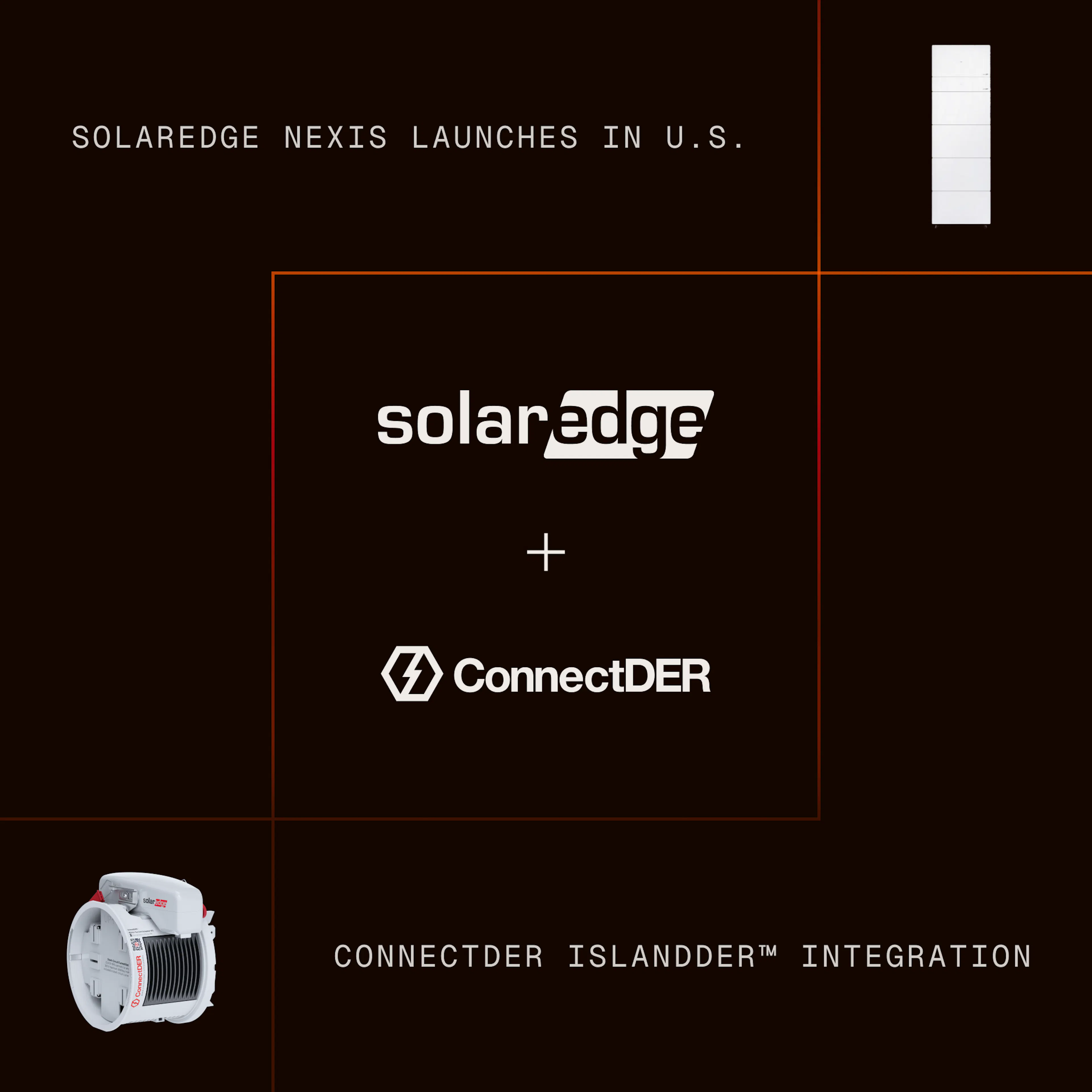 SolarEdge Nexis home enery system launches in U.S. with ConnectDER IslandDER™ meter collar integration to enable whole-home backup.