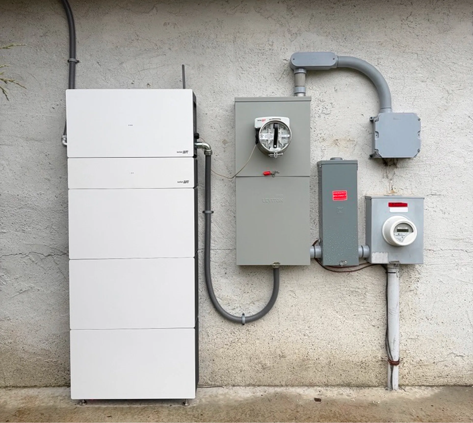 SolarEdge Nexis residential home-backup battery next to the ConnectDER IslandDER™ Meter Socket Adapter.