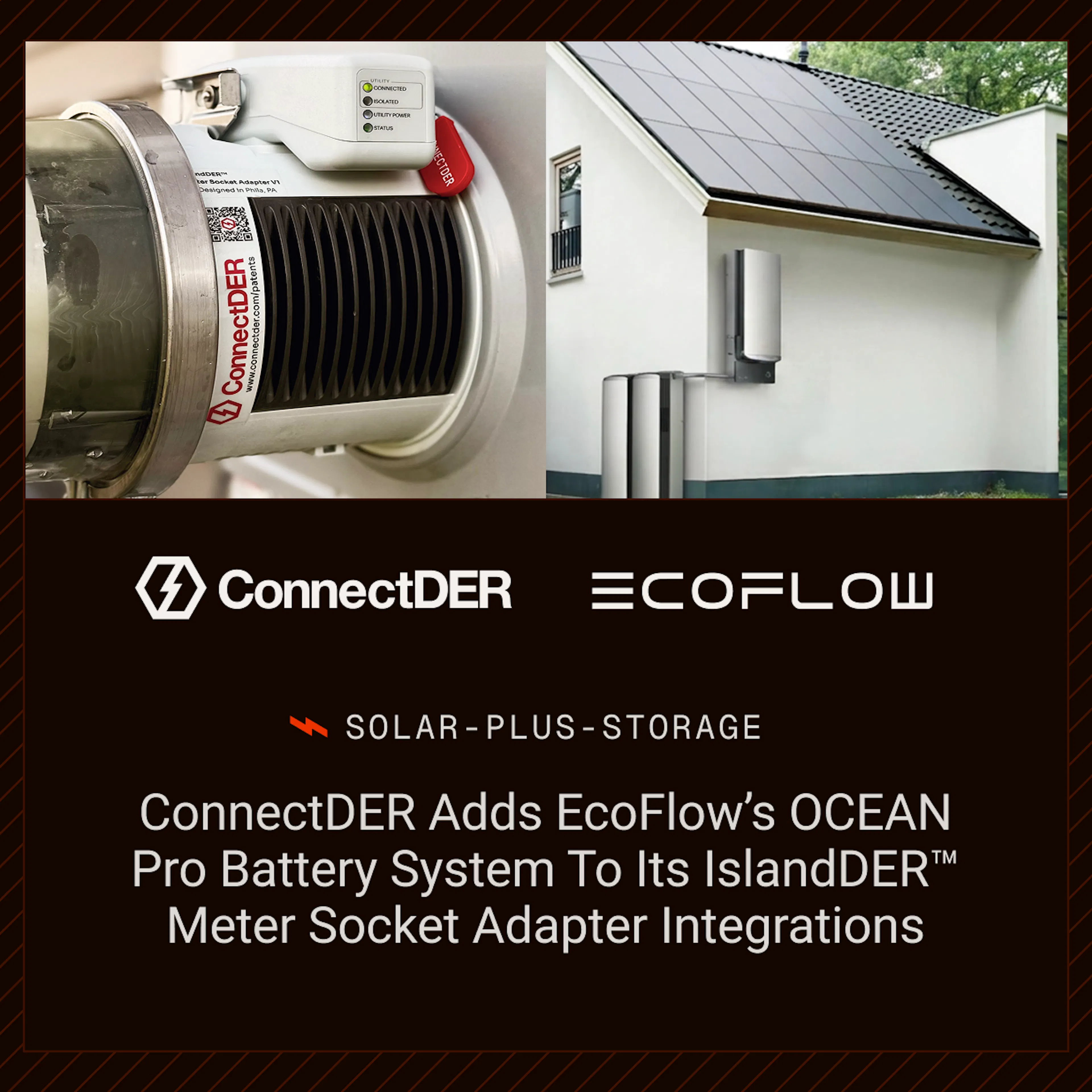ConnectDER Expands Installer Optionality With EcoFlow OCEAN Pro Integration For Its IslandDER™ Meter Socket Adapter