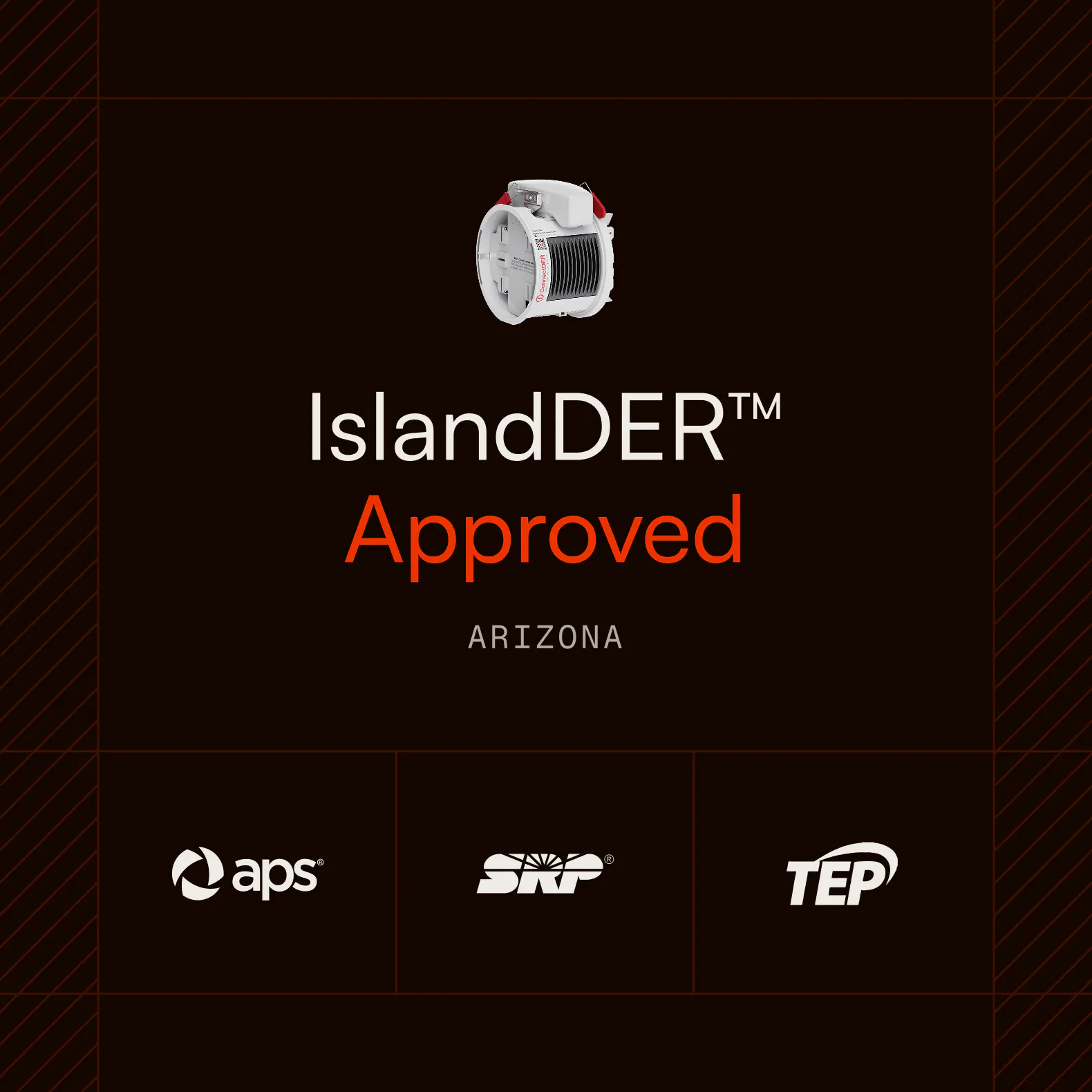 ConnectDER IslandDER™ meter collar approved by Arizona utilities SRP, APS, and TEP