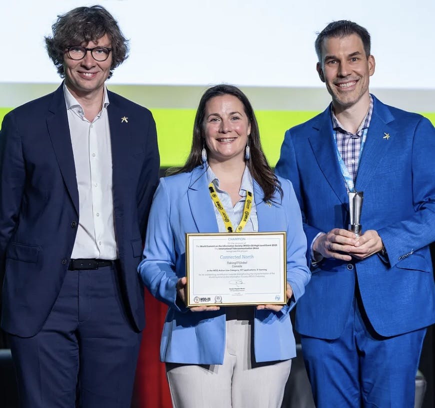 Receiving the WSIS Prizes Champion Award