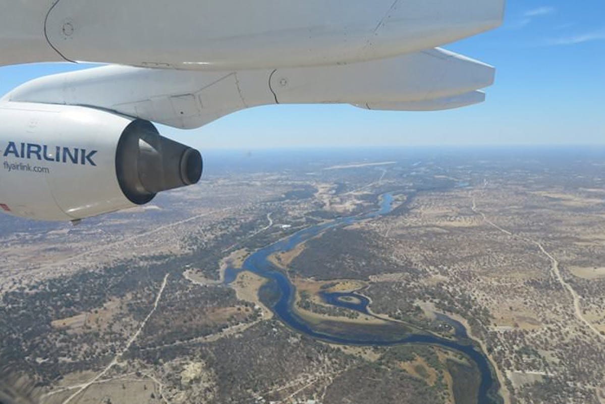 Rebecca Bower: aerial view of the Okavango Delta