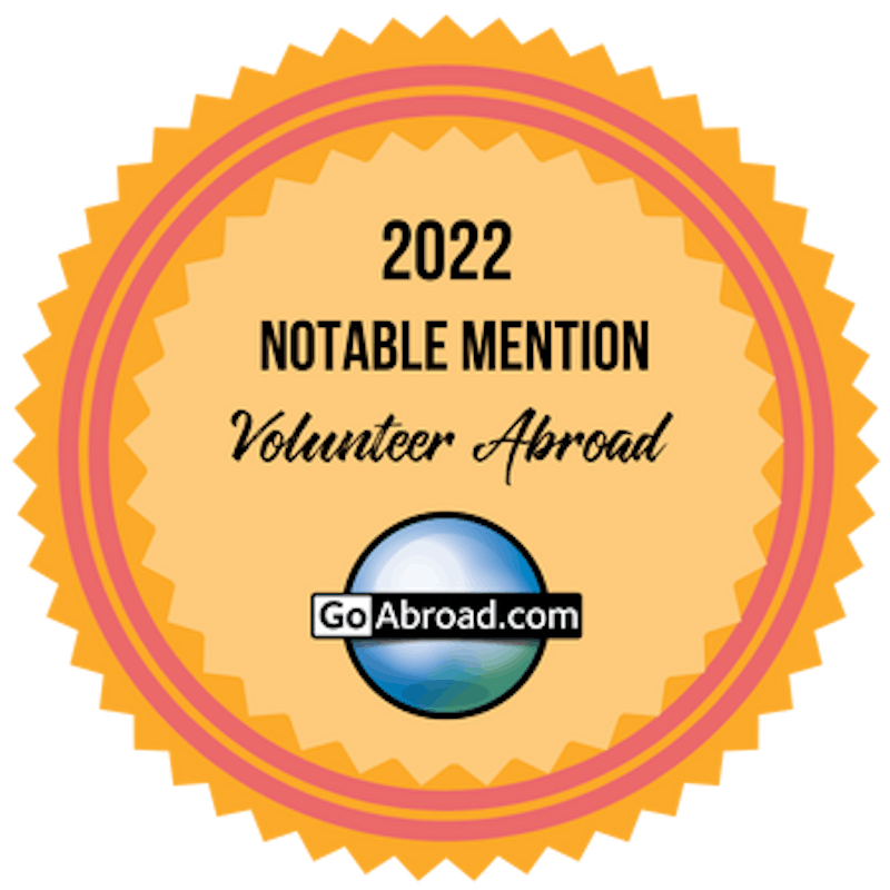 GoAbroad 2022 Notable Mentions, given to African Conservation Experience