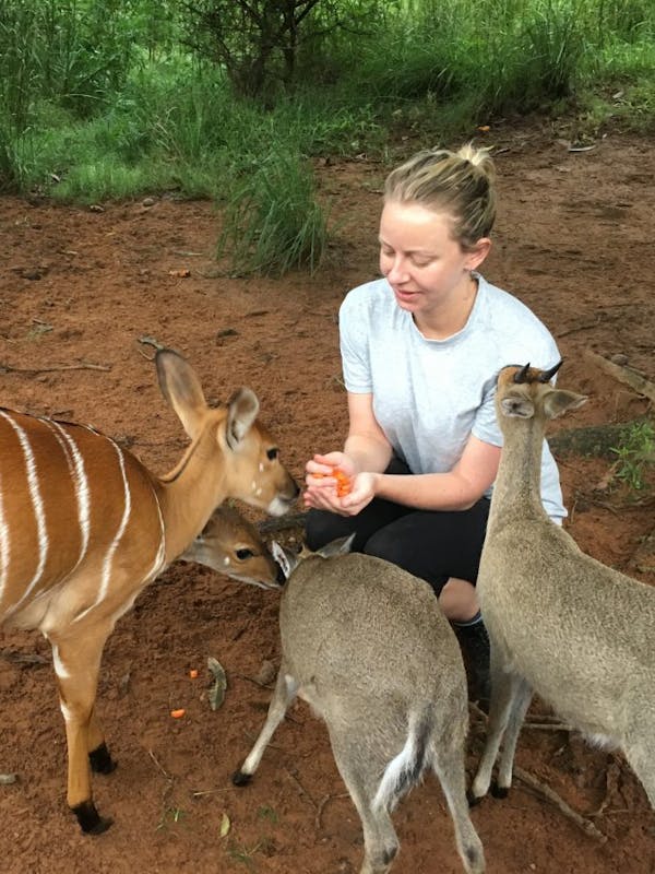 Jodie Bickhoff: feeding baby antelopes