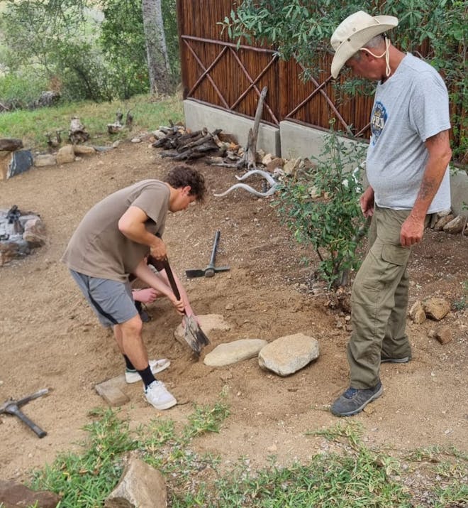 Volunteers working in habitat restoration in the Kruger