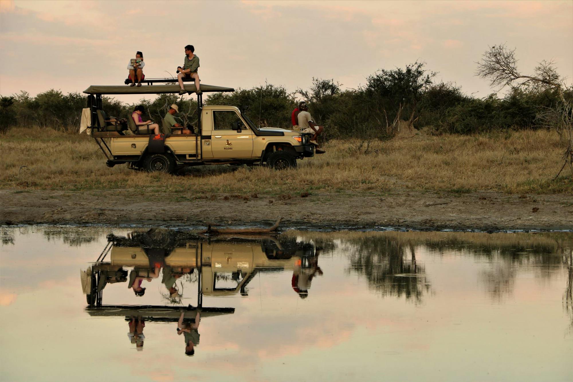 Evening at the pan, Botswana