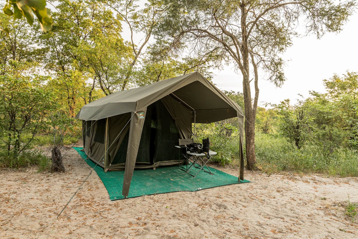 Base camp in the Okavango area