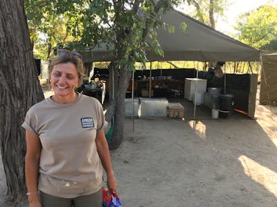 David Lawrence and Sue Allen: base camp at the Okavango Wilderness Project