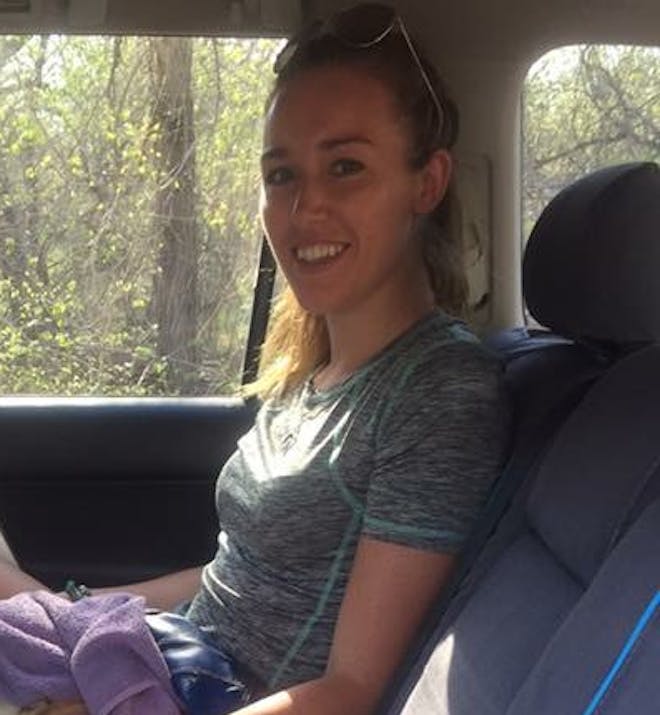 Daina Rawlings: sat in a vehicle with a sedated cheetah