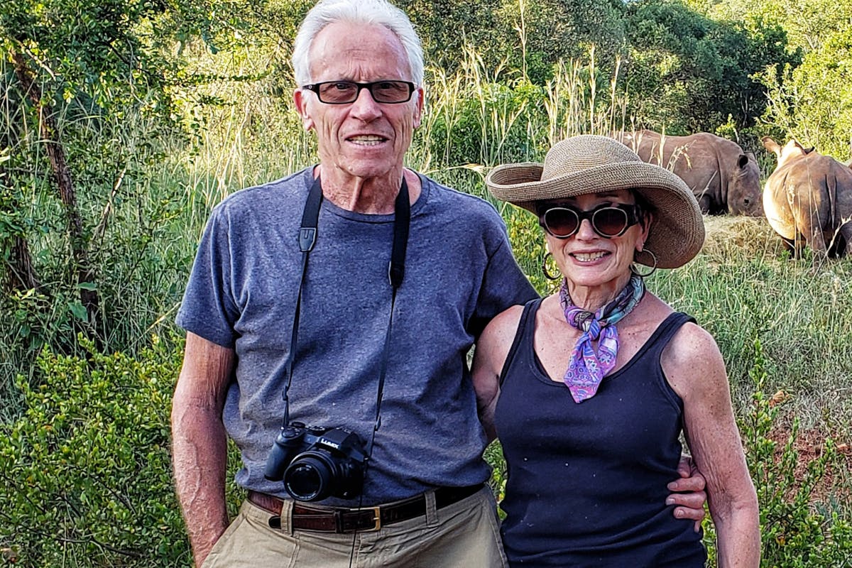 Carol Krieger and Geoffrey Neate: posing together