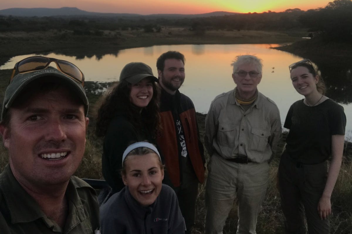 Gabby: Group photo at Phinda in the sunset