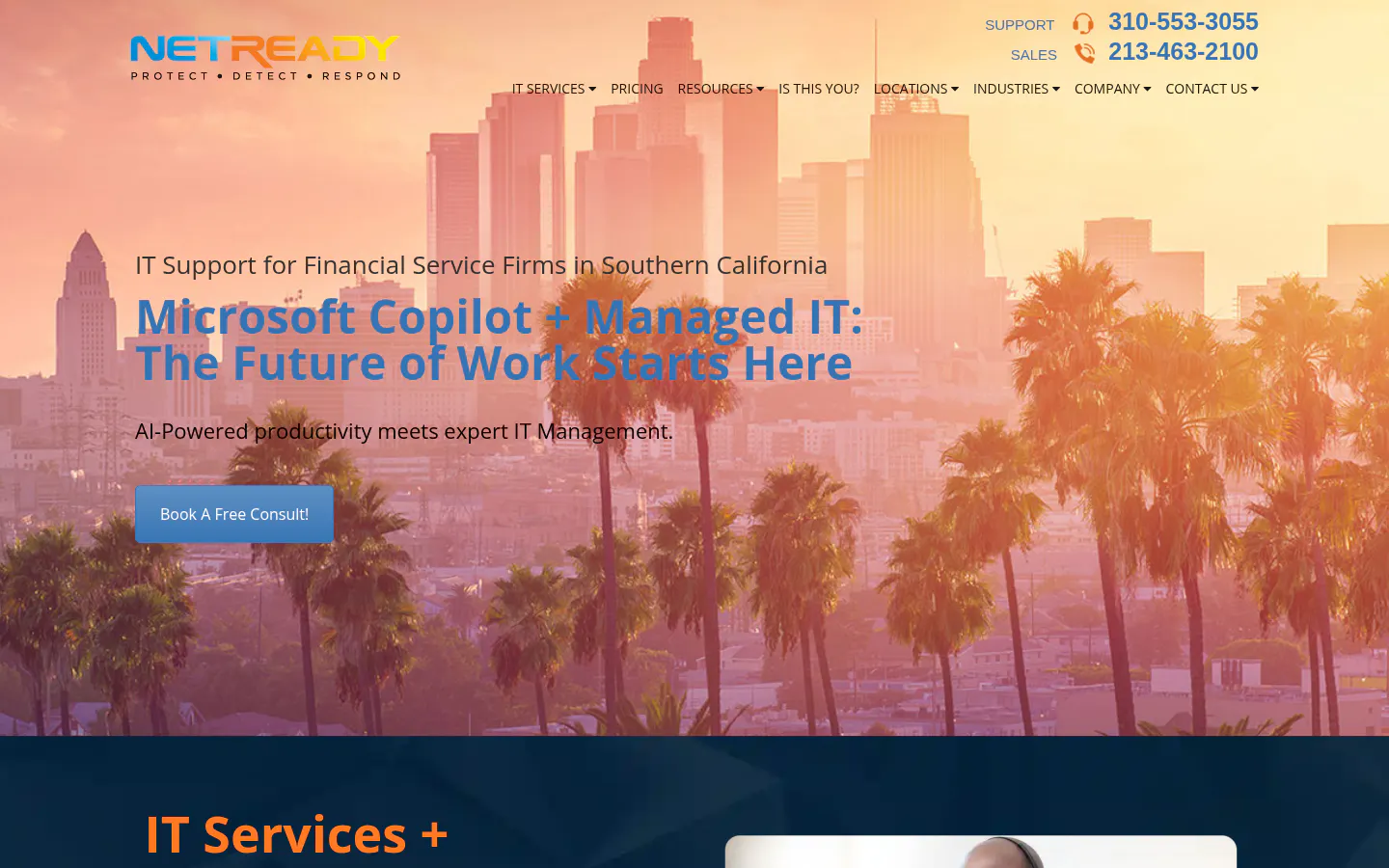 Netready IT homepage, captured October 20, 2026