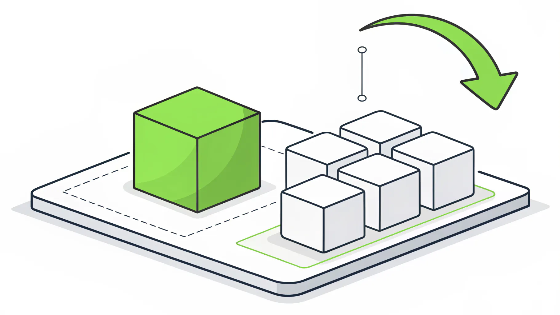 One workload separated from a group and placed on an on-premises platform