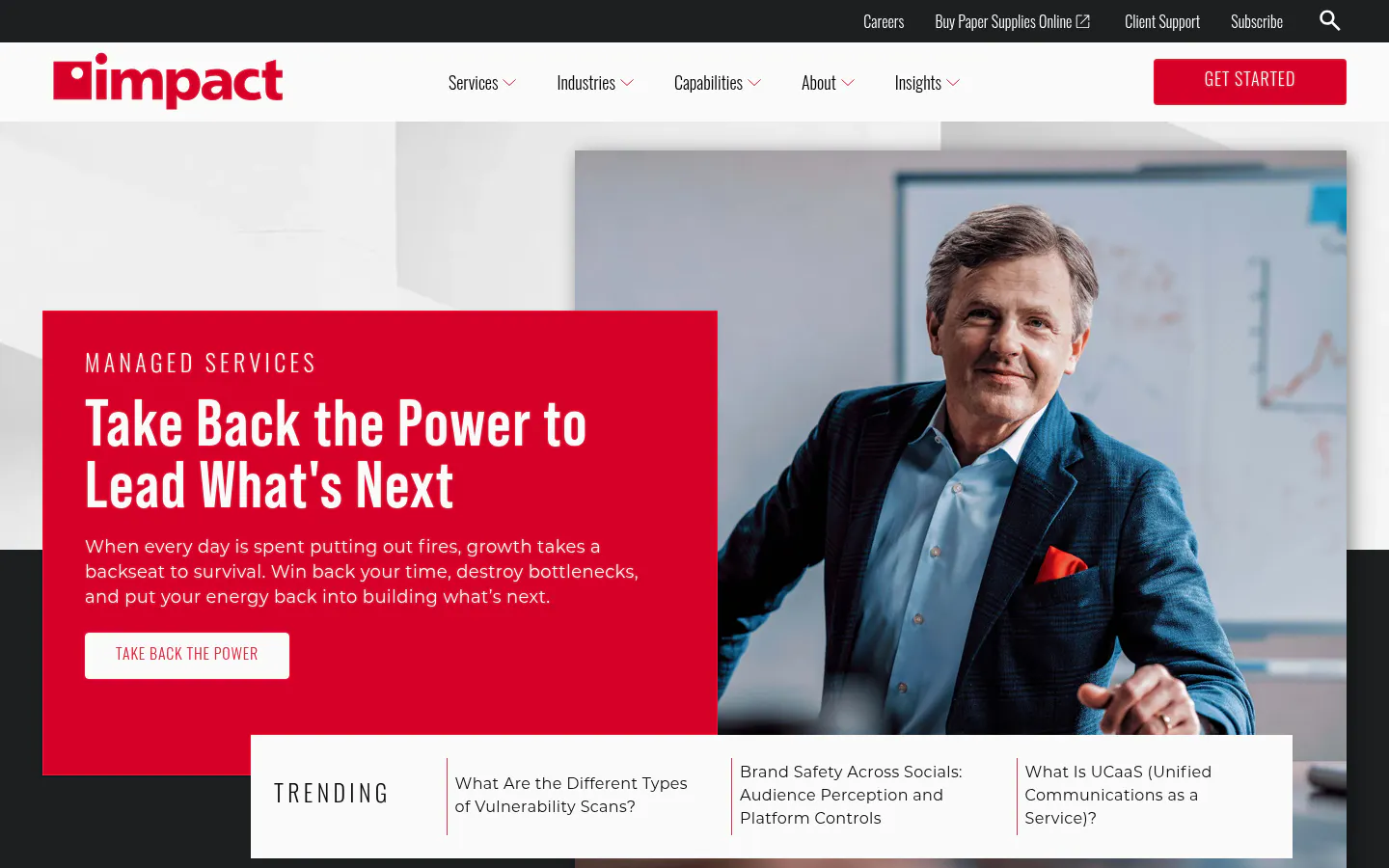 Impact homepage, captured October 16, 2026