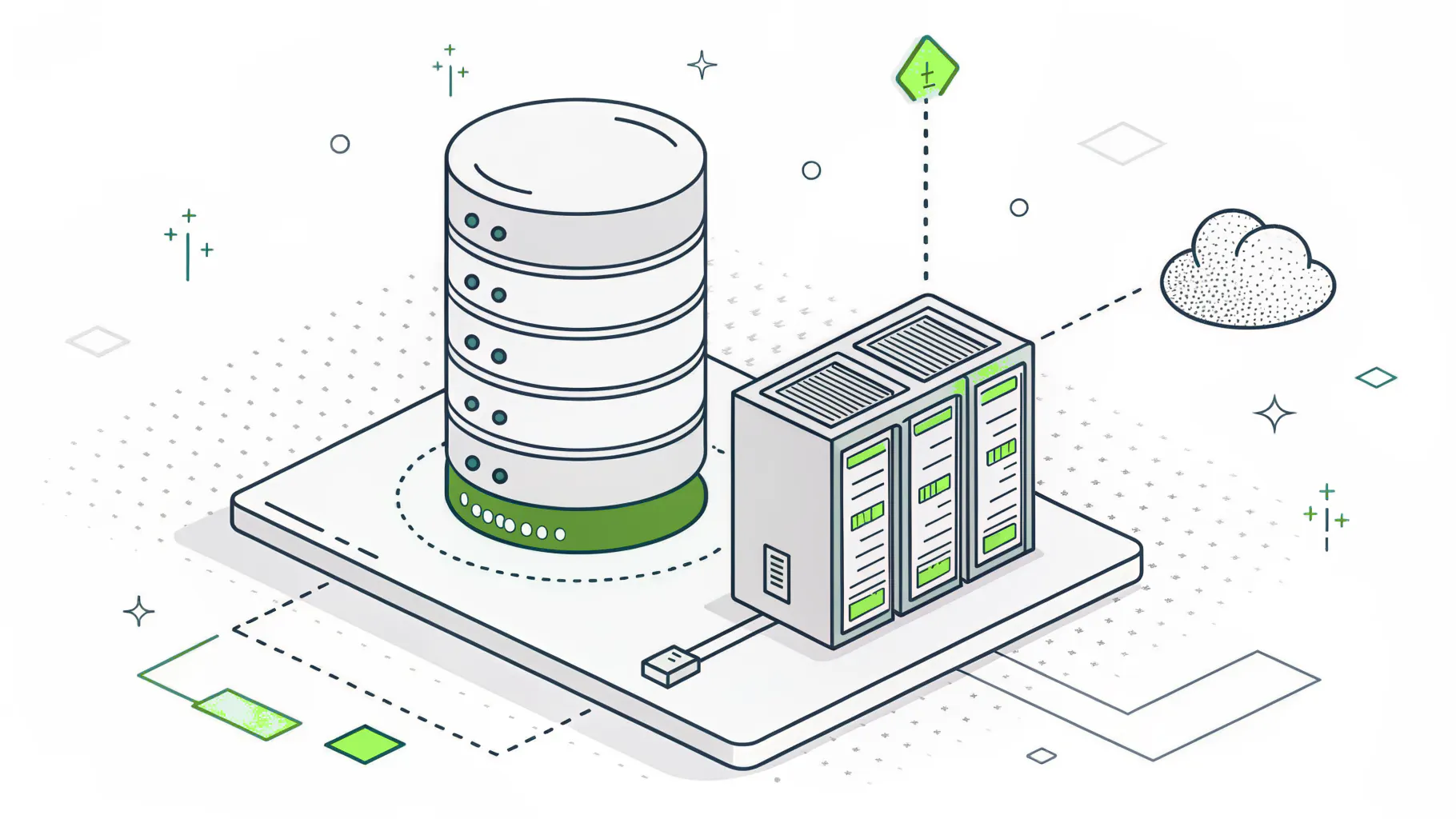 A database moving from a self-managed server onto a managed cloud platform