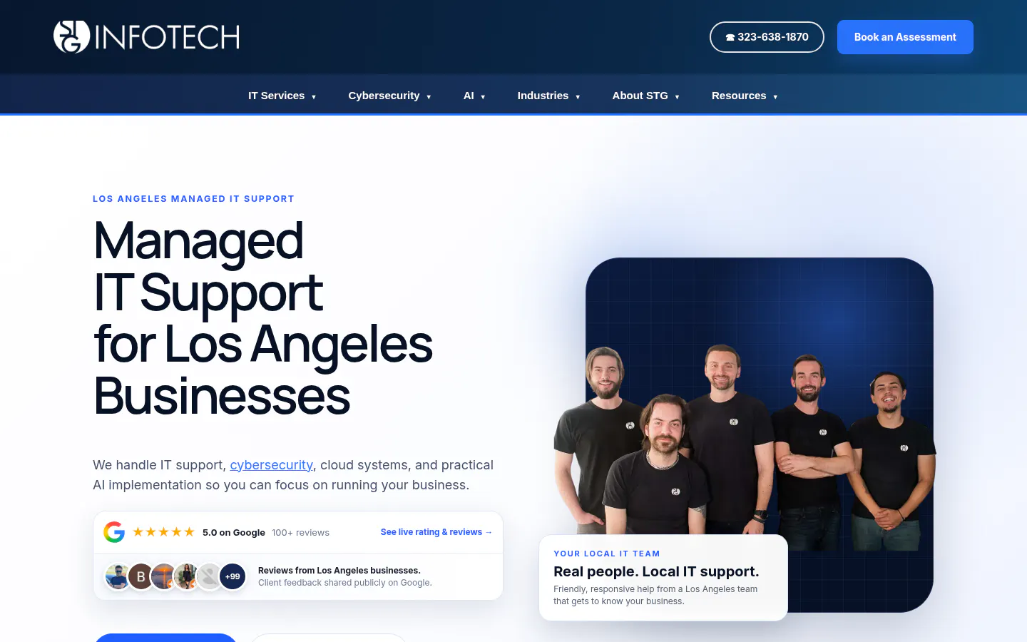 STG Infotech homepage, captured October 21, 2026