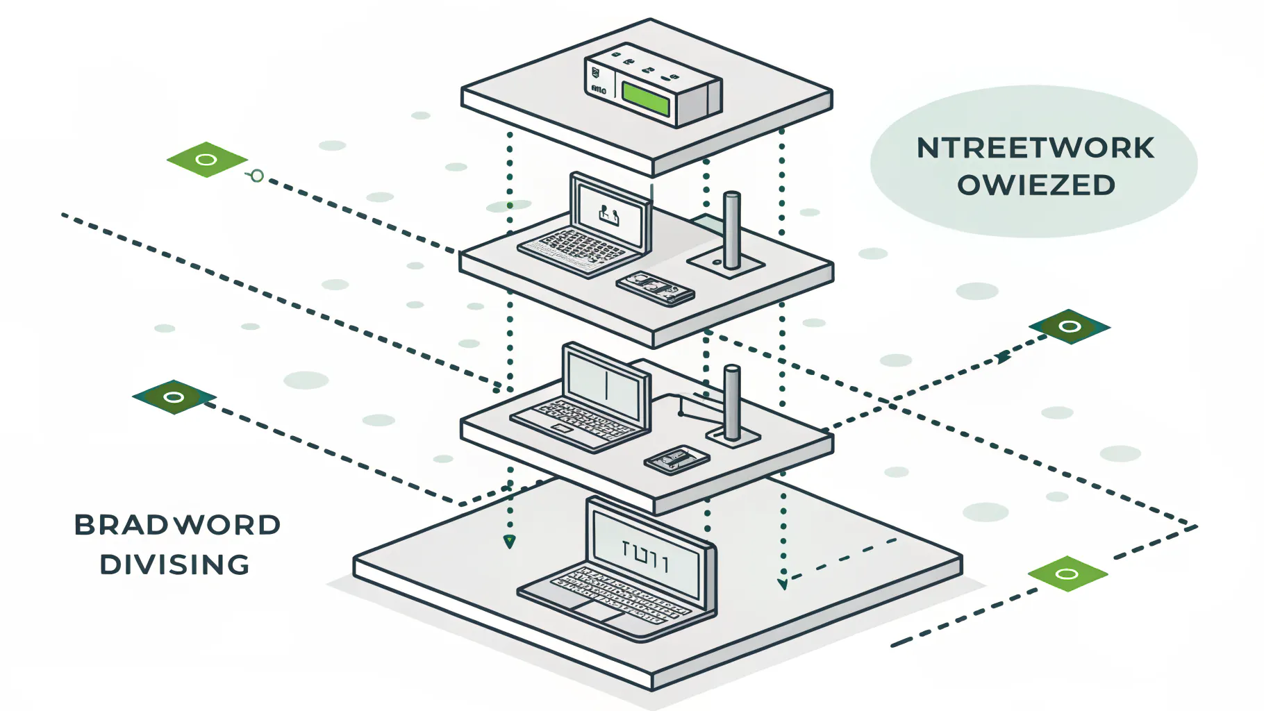 Three layers comparing VLAN, network segmentation, and microsegmentation