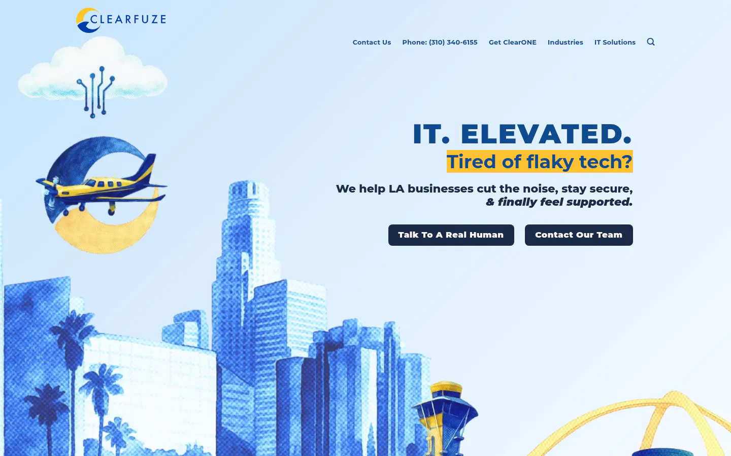 ClearFuze homepage, captured October 21, 2026
