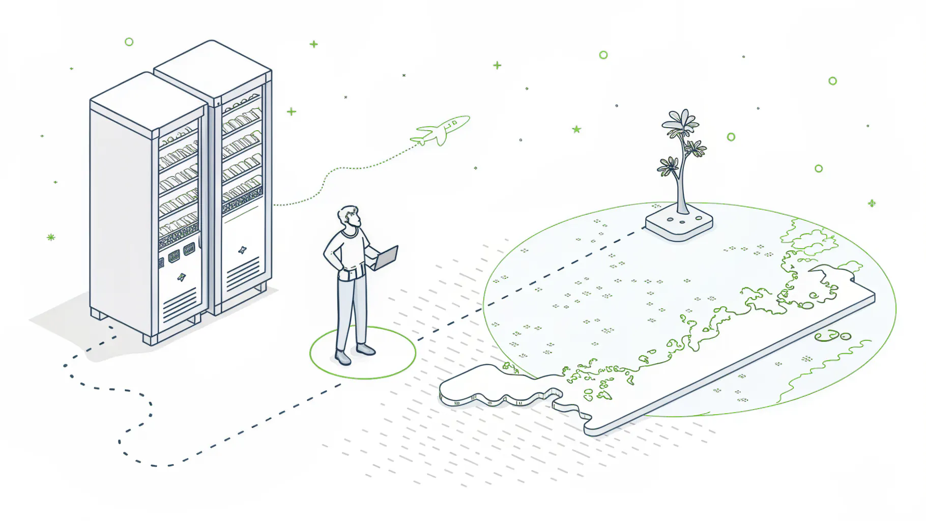 Data flowing from a US server to a person located in the European Union