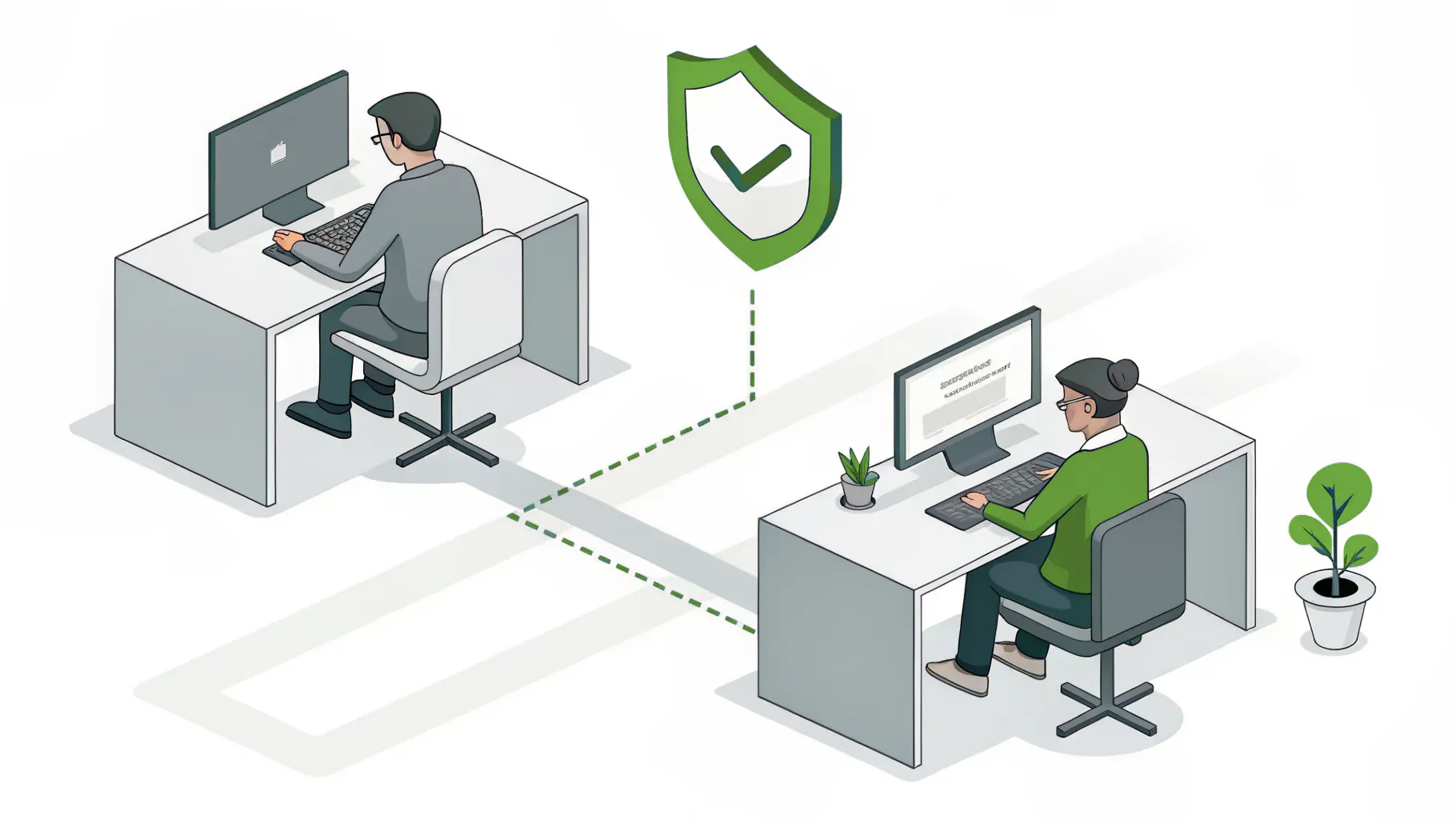 Small IT team with monitored security versus a full in-house SOC, Consilien green and gray line art
